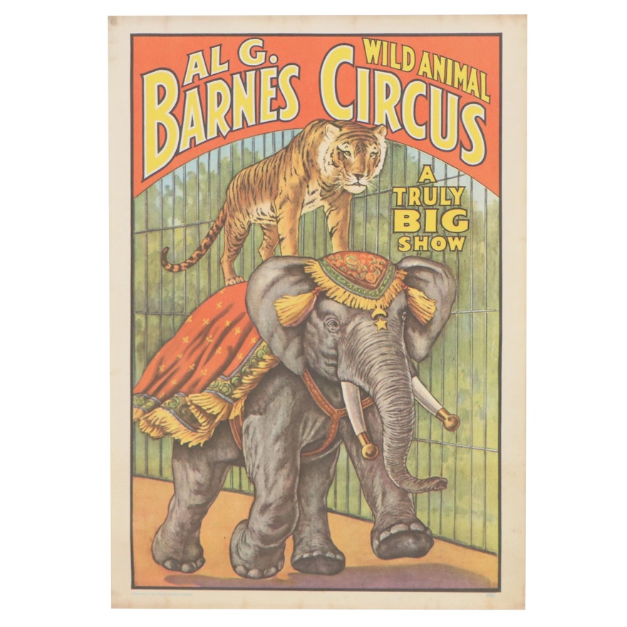 Al G. Barnes Offset Lithograph Poster