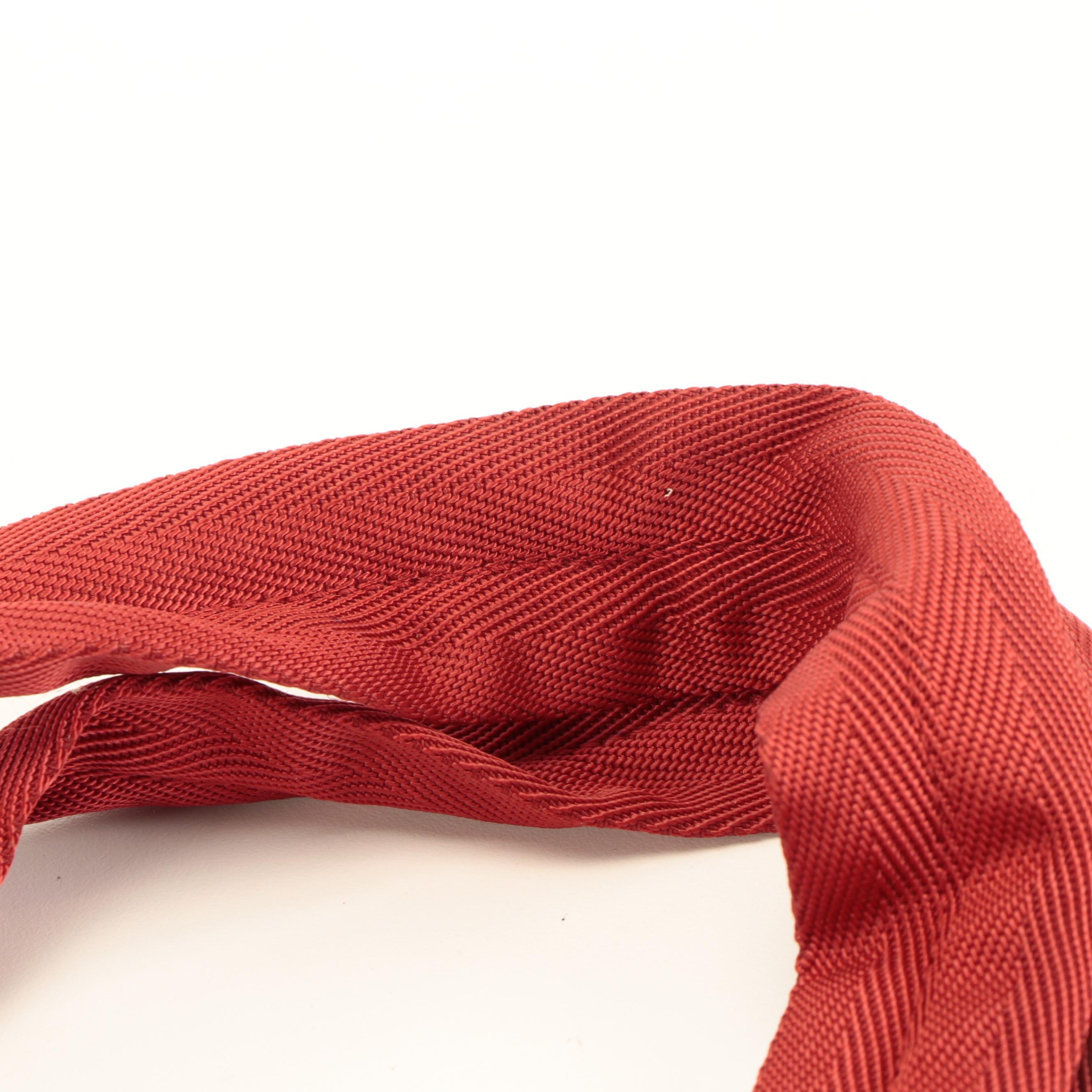 Prada Linea Rossa Tote in Beige and Red Canvas