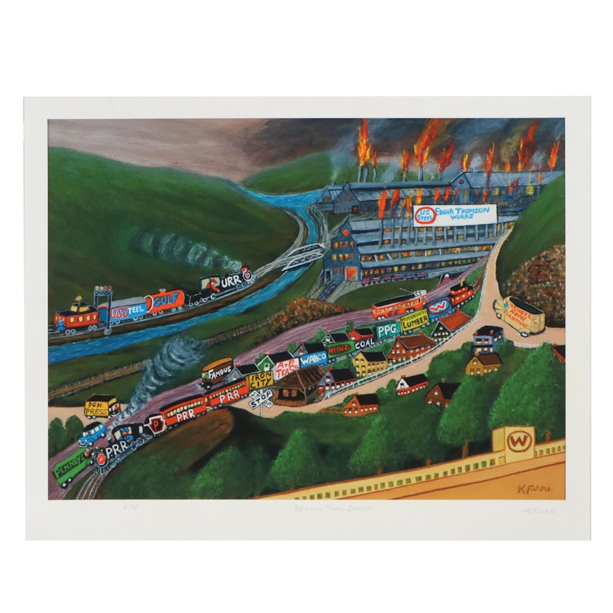 Kathleen Ferri Giclée "Brinton Train Station"