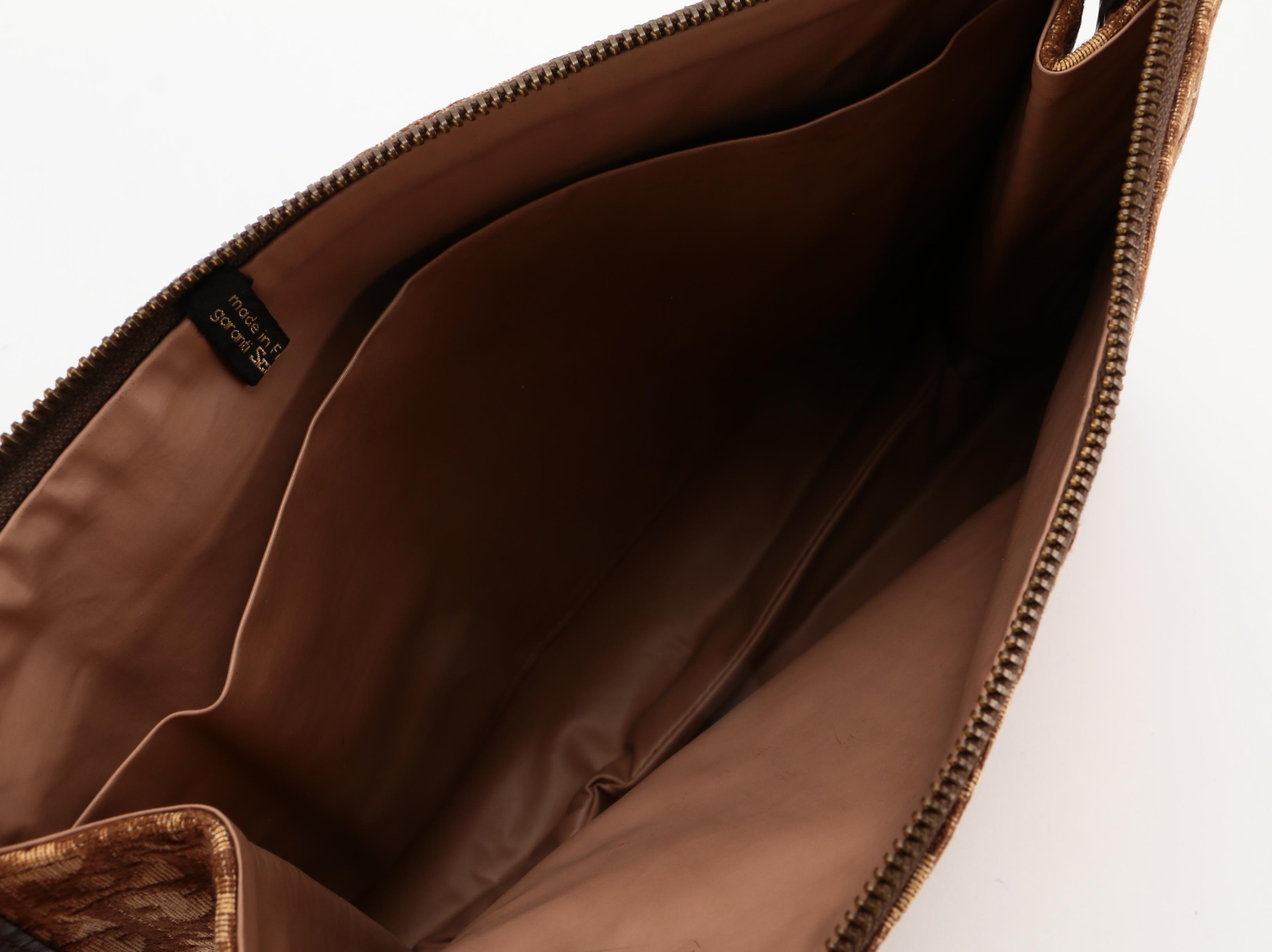 Christian Dior Cosmetic Pouch in Brown Trotter Canvas and Dark Brown Leather