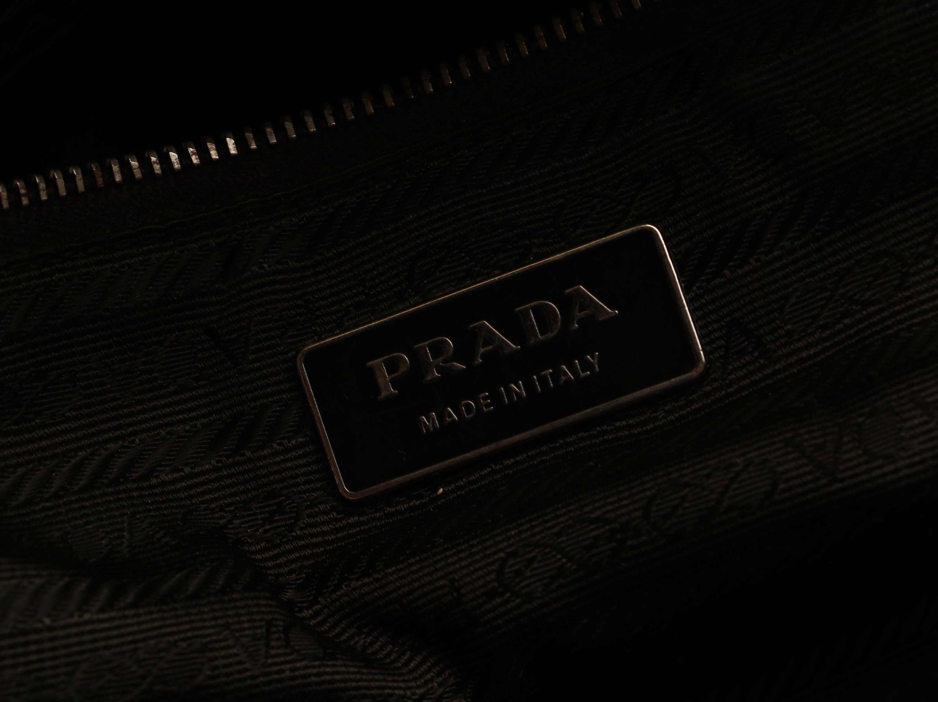 Prada Bowler Bag in Olive Embossed Patent Leather