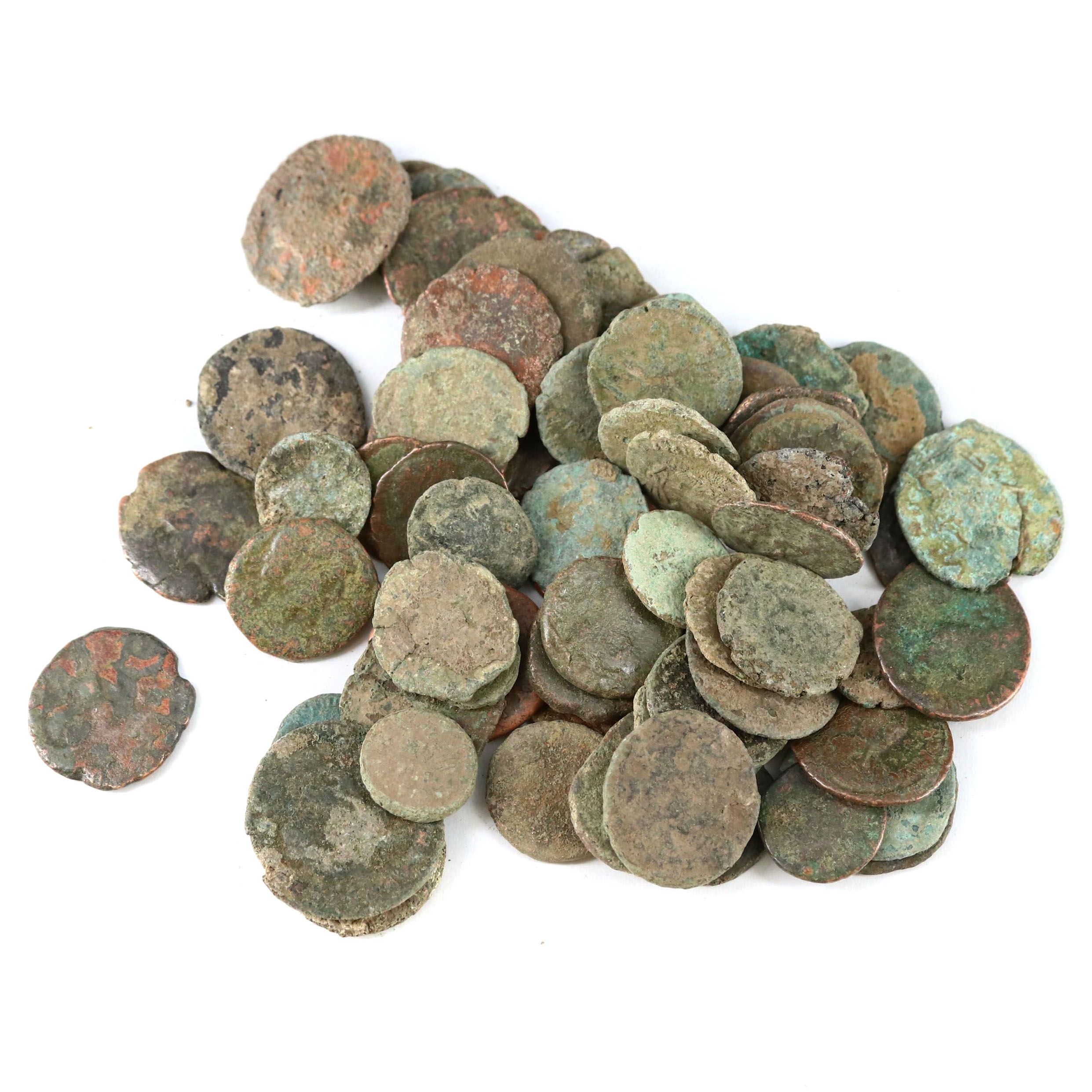 70 Uncleaned Ancient Roman Coins