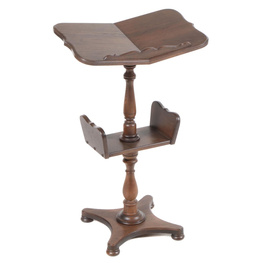 Victorian Style Walnut Adjustable Bookstand