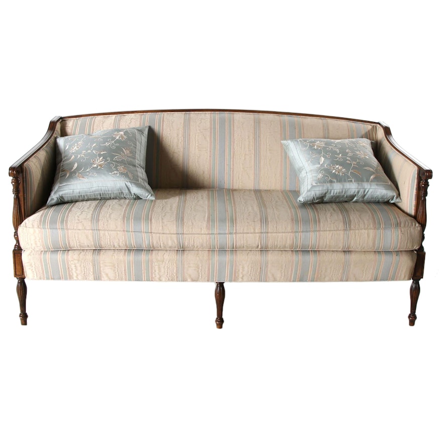 Sam Moore Sheraton Style Upholstered Sofa, Late 20th Century