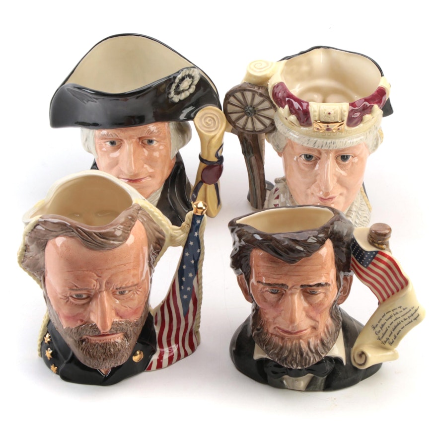 Royal Doultan "Abraham Lincoln", "George Washington" and Other Character Jugs