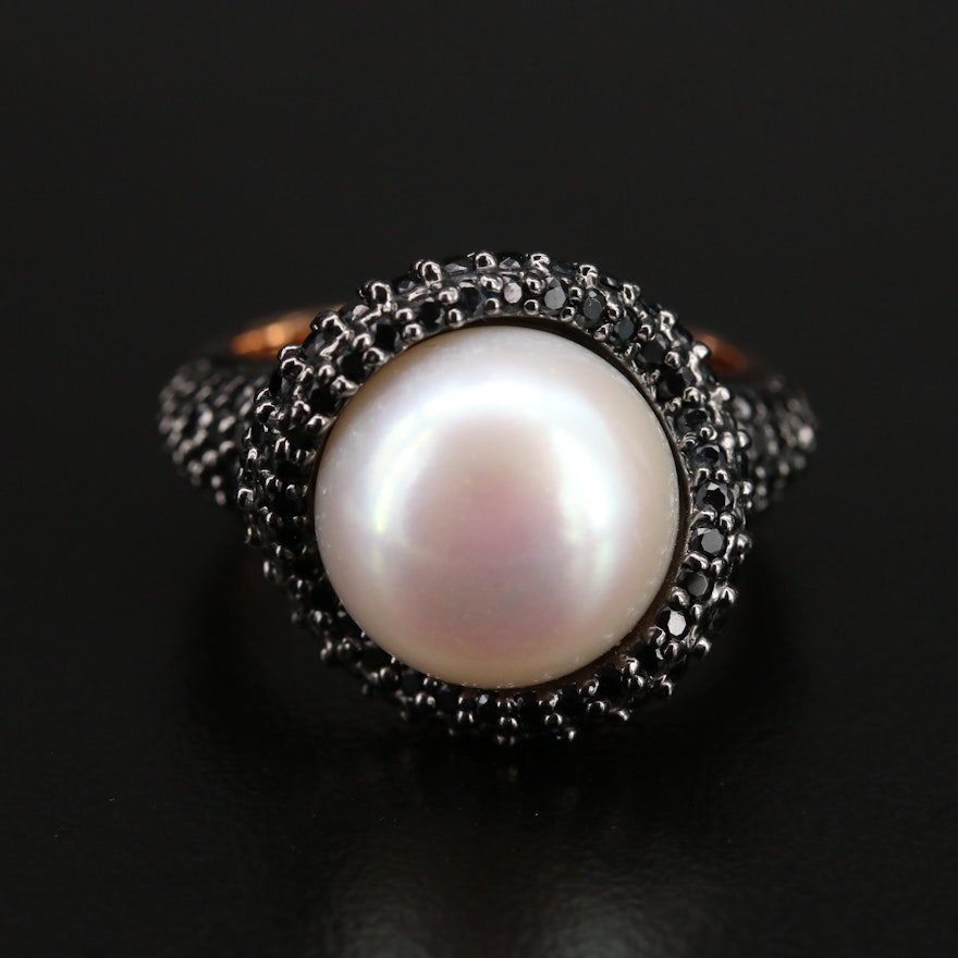 Honora Bronze Pearl and Spinel Ring