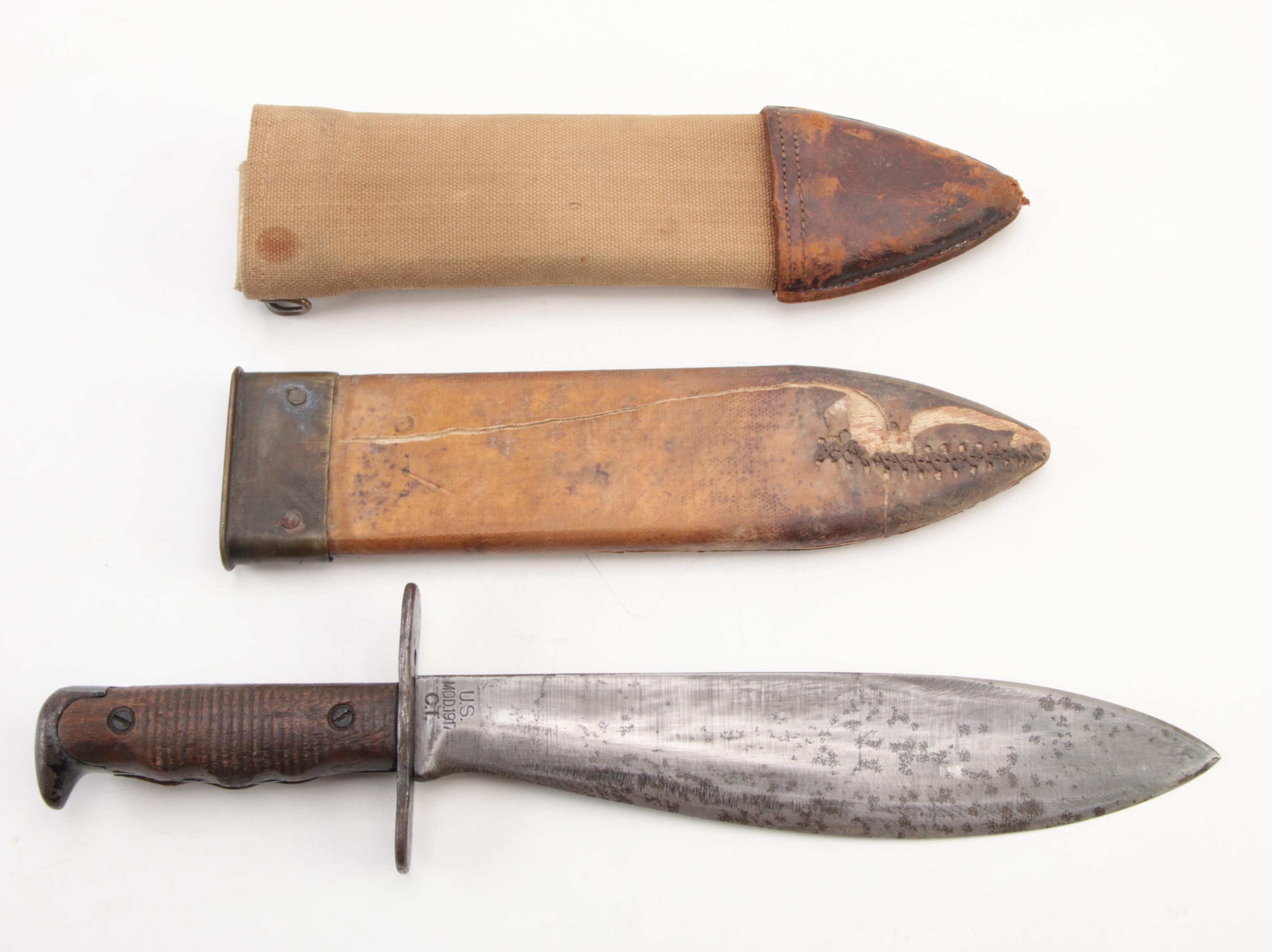 Brauer Bros WWI Bolo Knife and WWII M8A1 Bayonet