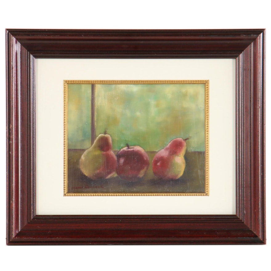 Eugenia Norlock Still Life Oil Painting of Pears