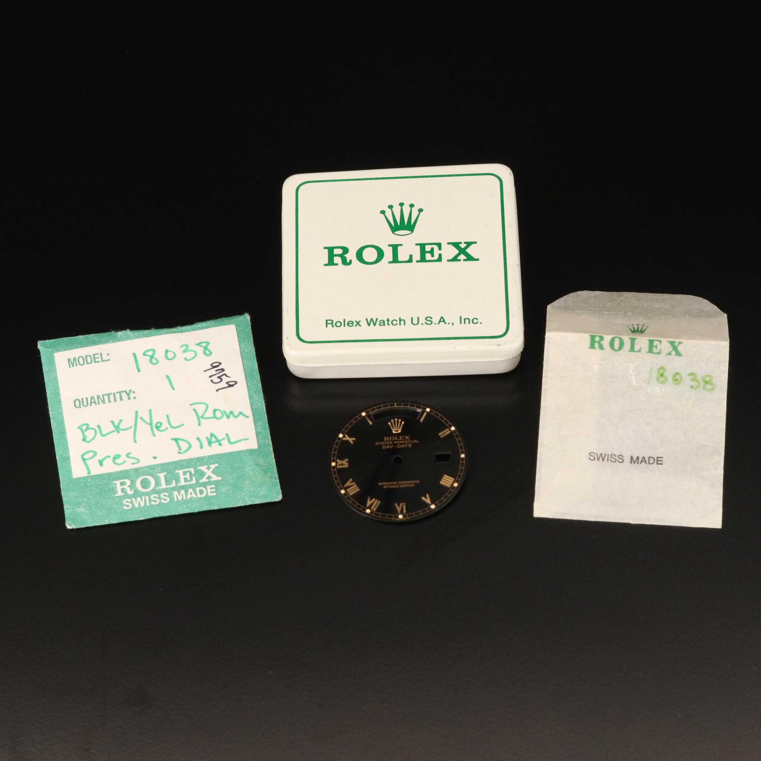 Rolex Presidental Black Roman Numeral Dial