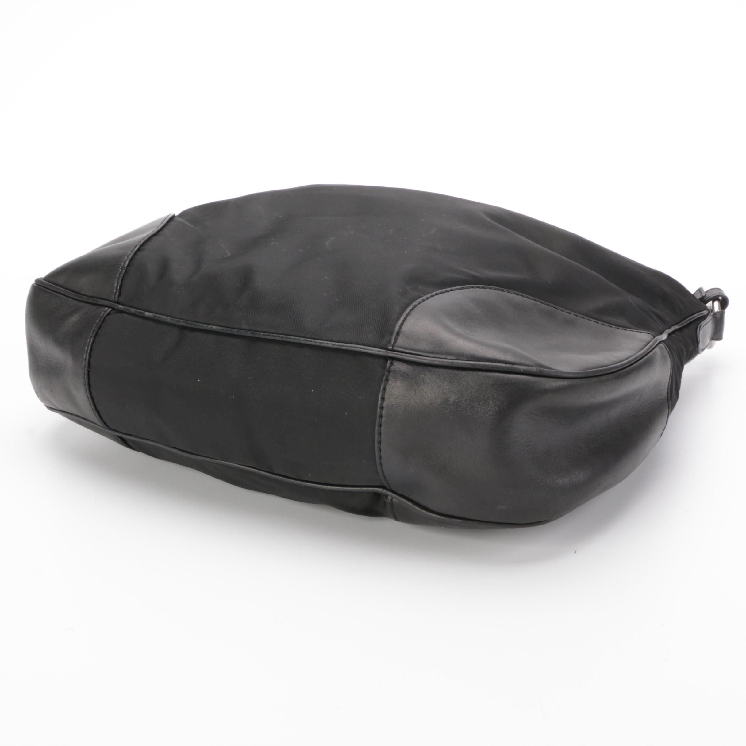 Prada Satchel in Black Tessuto Nylon and Leather