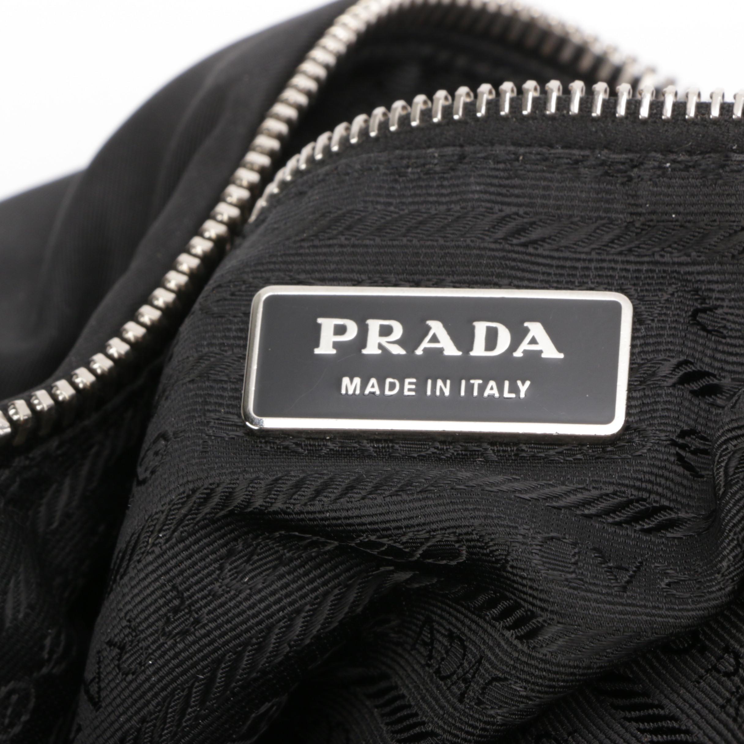 Prada Satchel in Black Tessuto Nylon and Leather