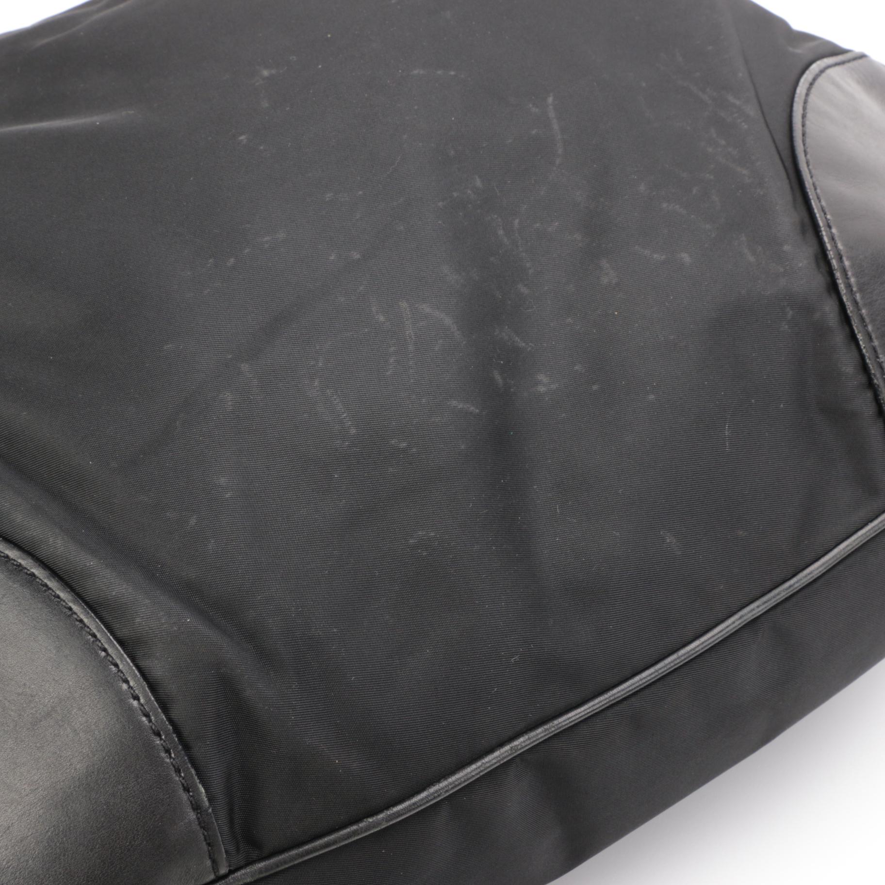 Prada Satchel in Black Tessuto Nylon and Leather