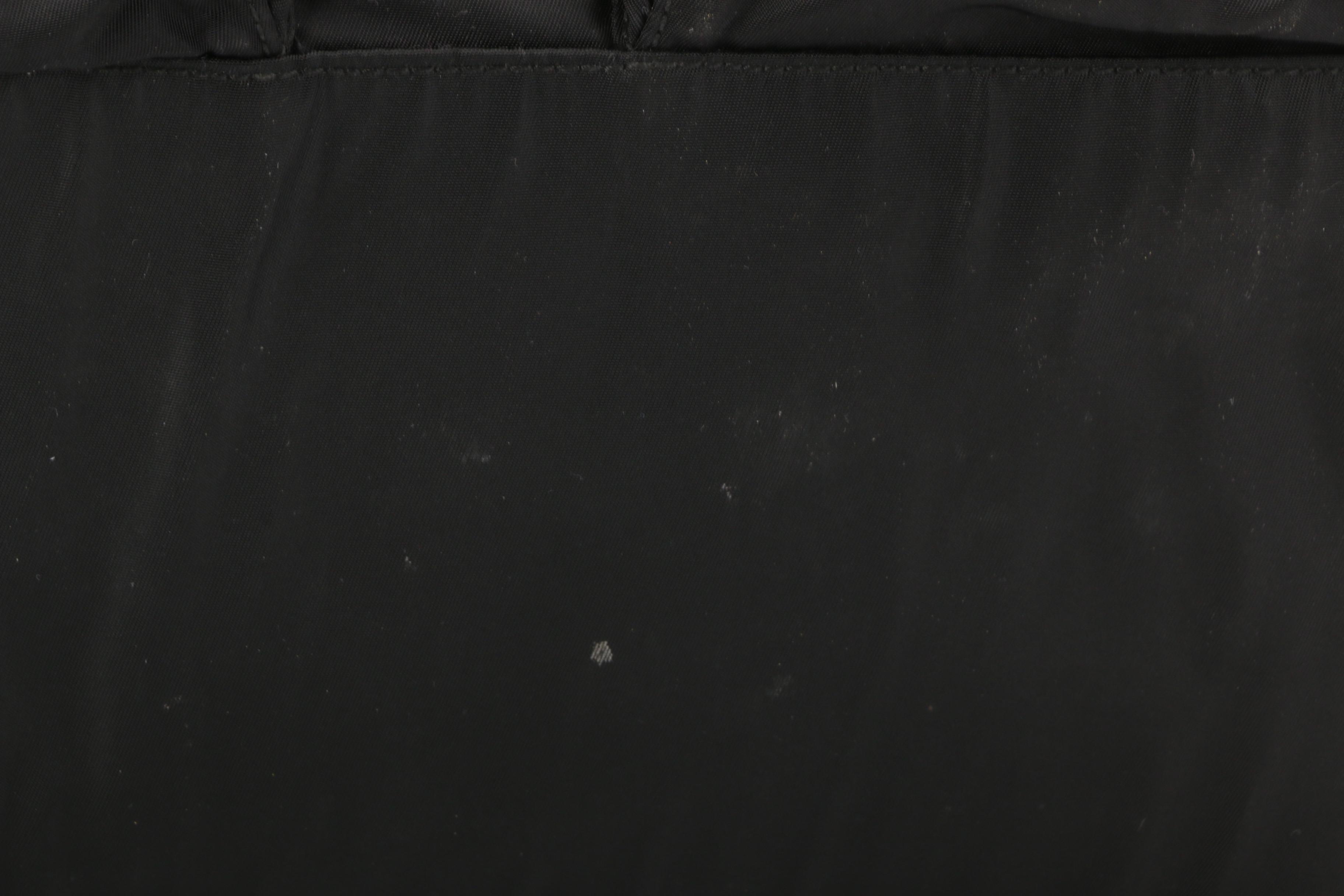 Prada Medium Black Tessuto Nylon Backpack with Leather Trim