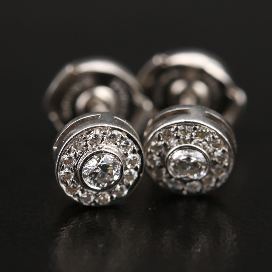 Tiffany & Co. Platinum Diamond Stud Earrings