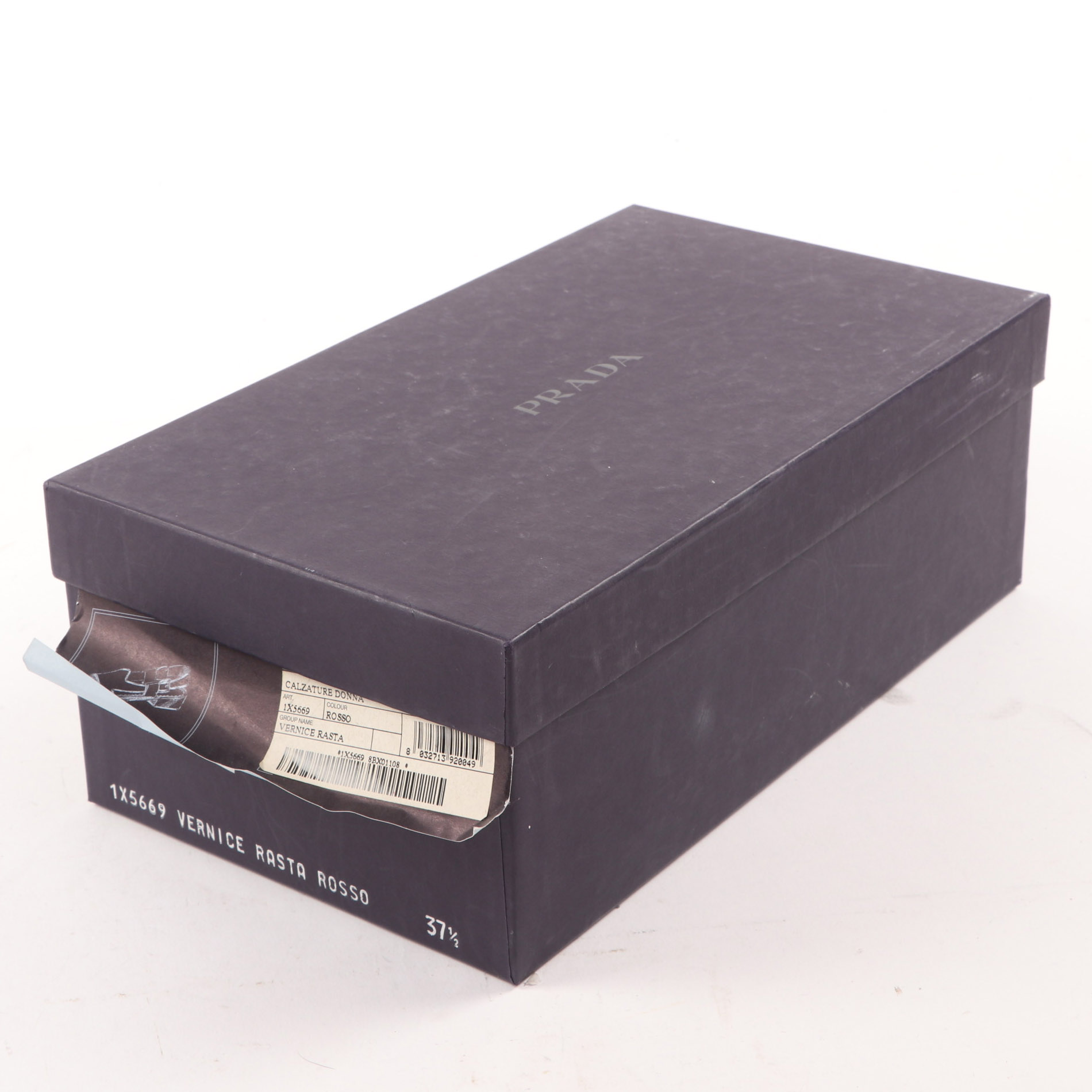 Prada Multicolor Patent Leather Low-Heeled Sandals with Box