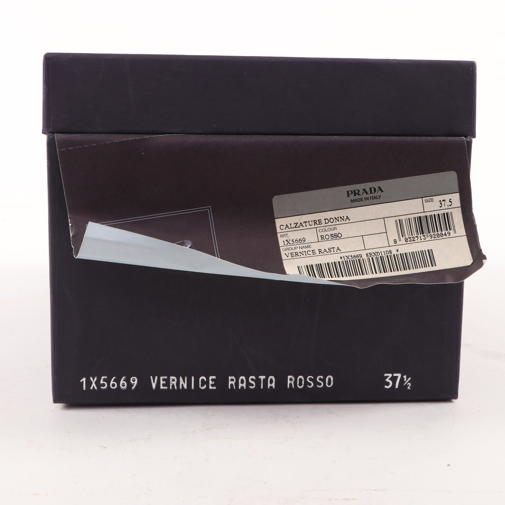 Prada Multicolor Patent Leather Low-Heeled Sandals with Box