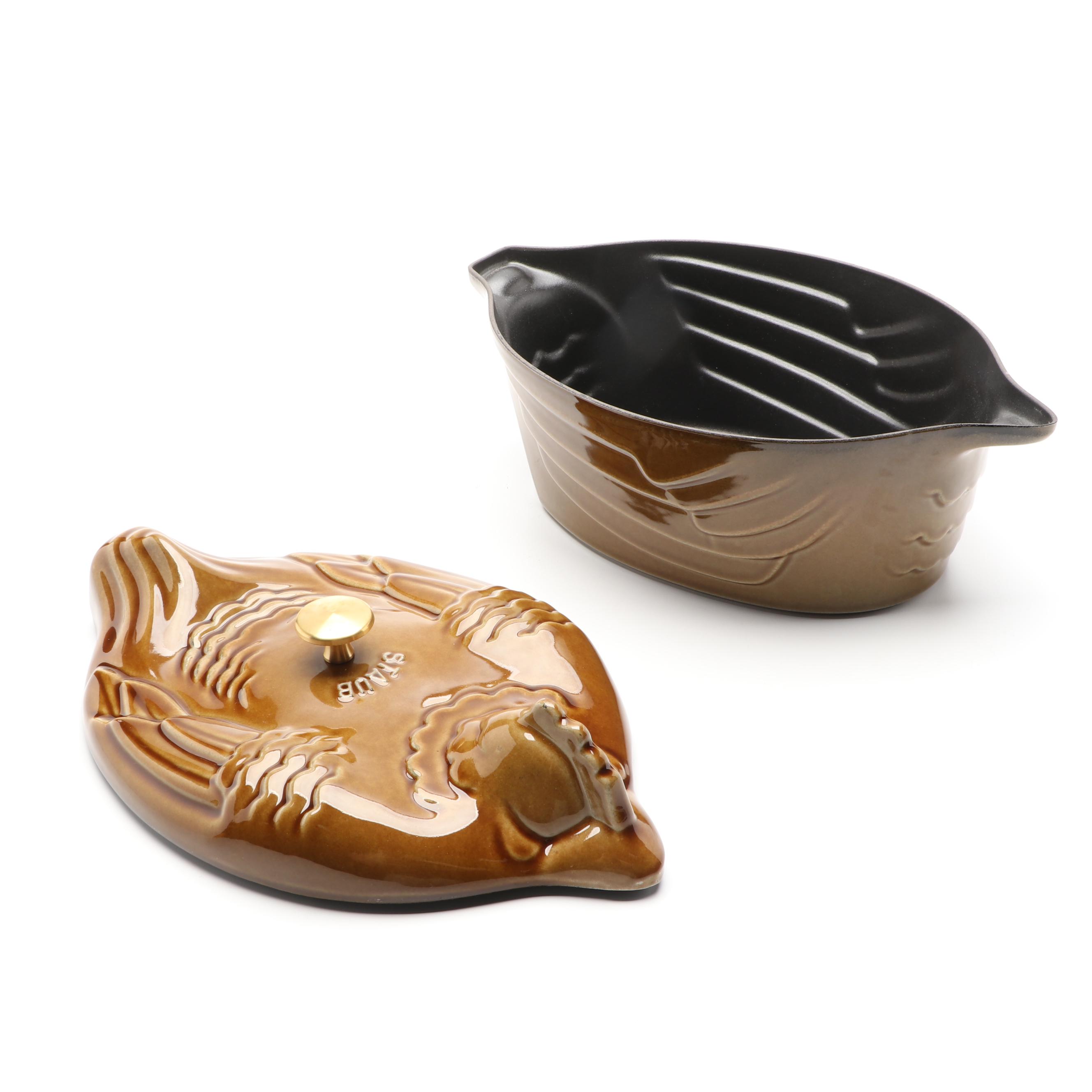Staub Enameled Cast Iron Cocotte Chicken Pot