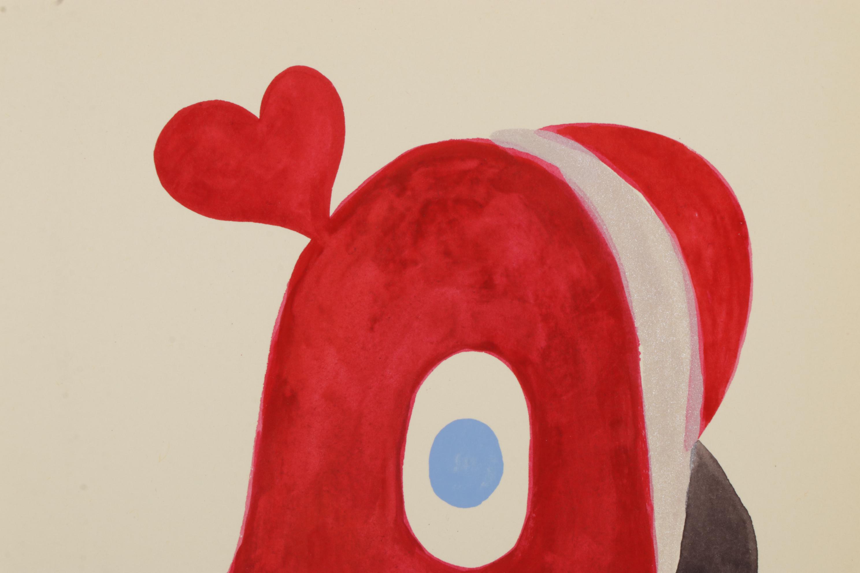 David Pohl "Imaginary Friends" Series Mixed Media Paintings, 2018