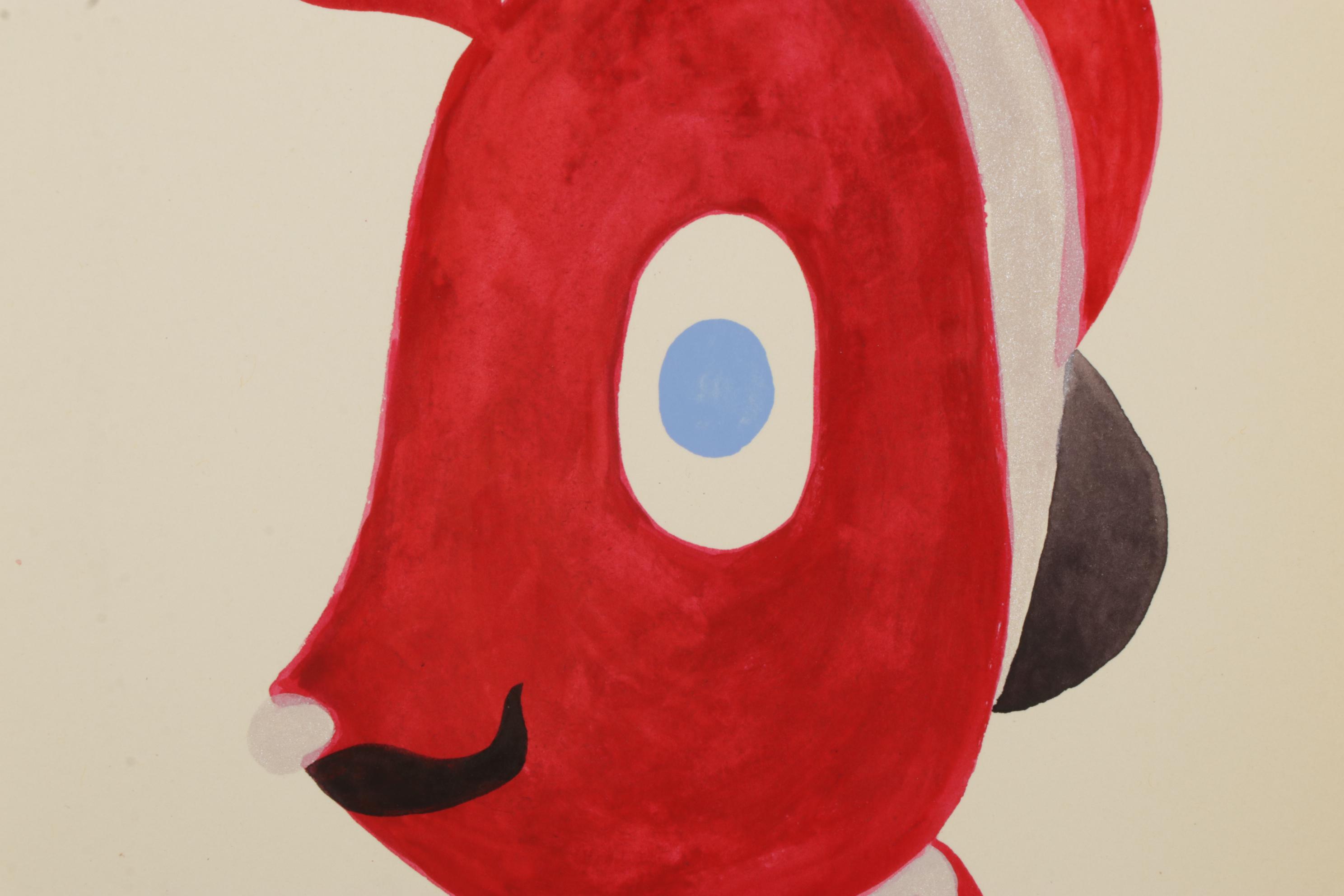 David Pohl "Imaginary Friends" Series Mixed Media Paintings, 2018