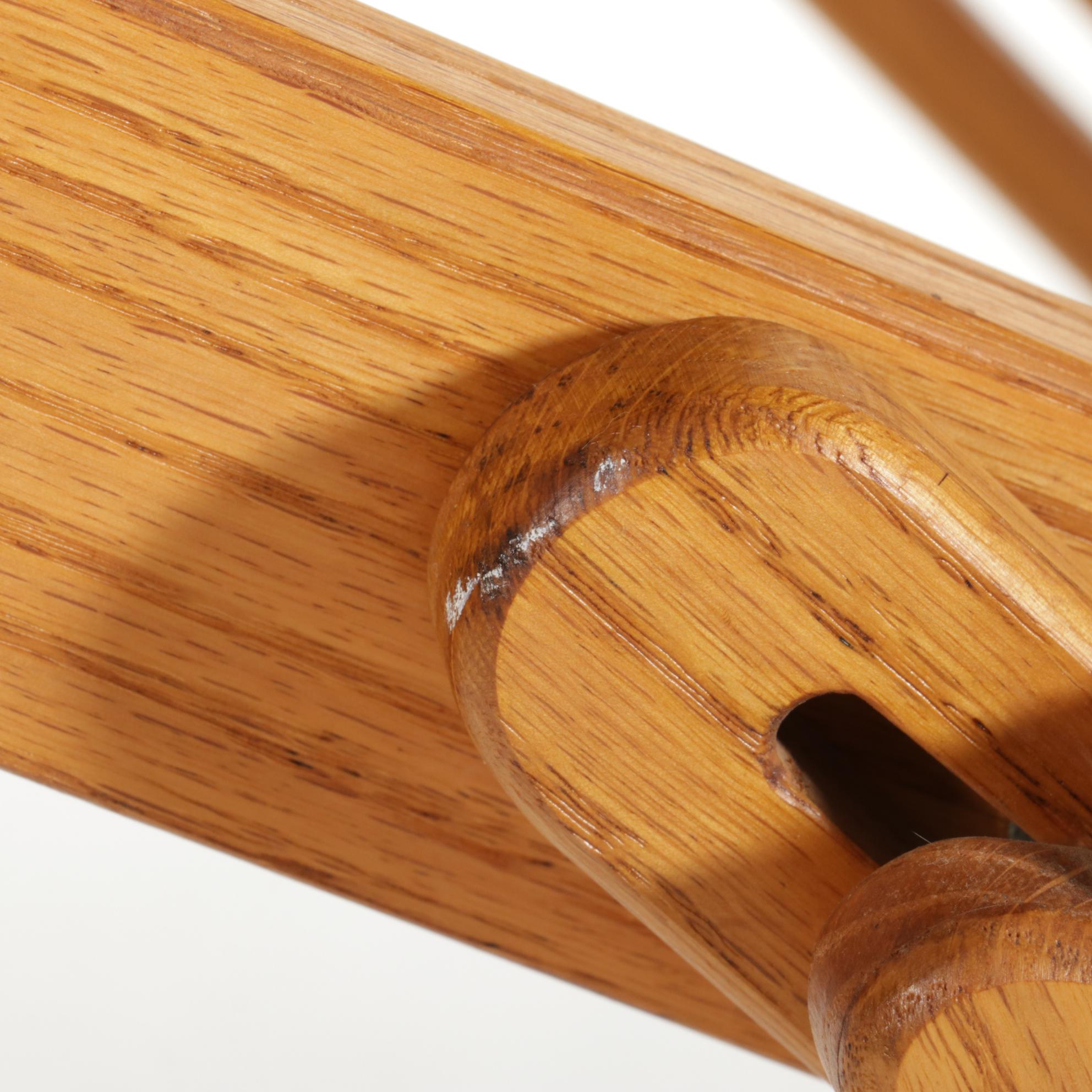 Convertible Oak Chair, Ironing Board and Step Stool, Late 20th Century