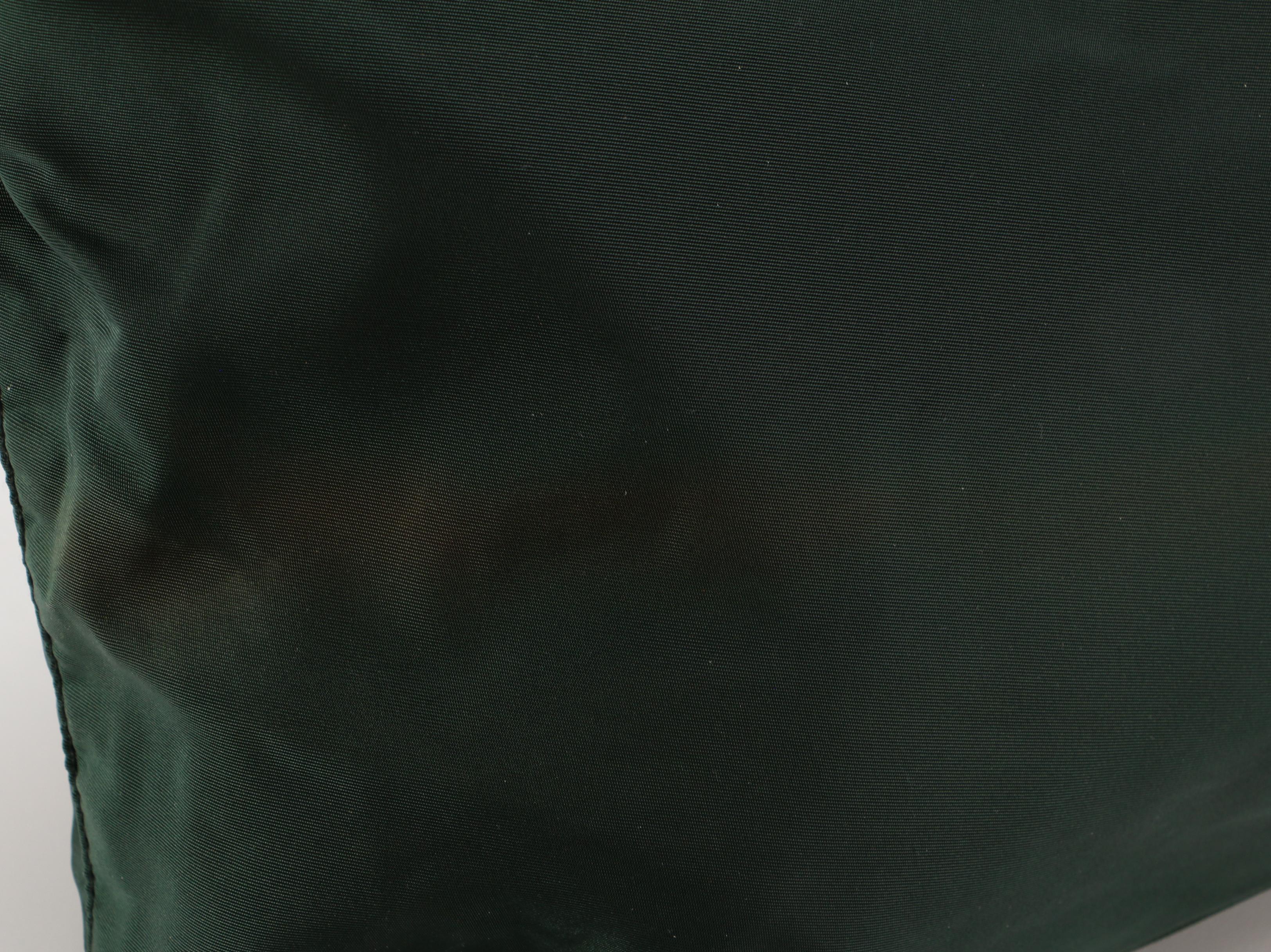 Prada Tessuto Tote in Dark Green Nylon