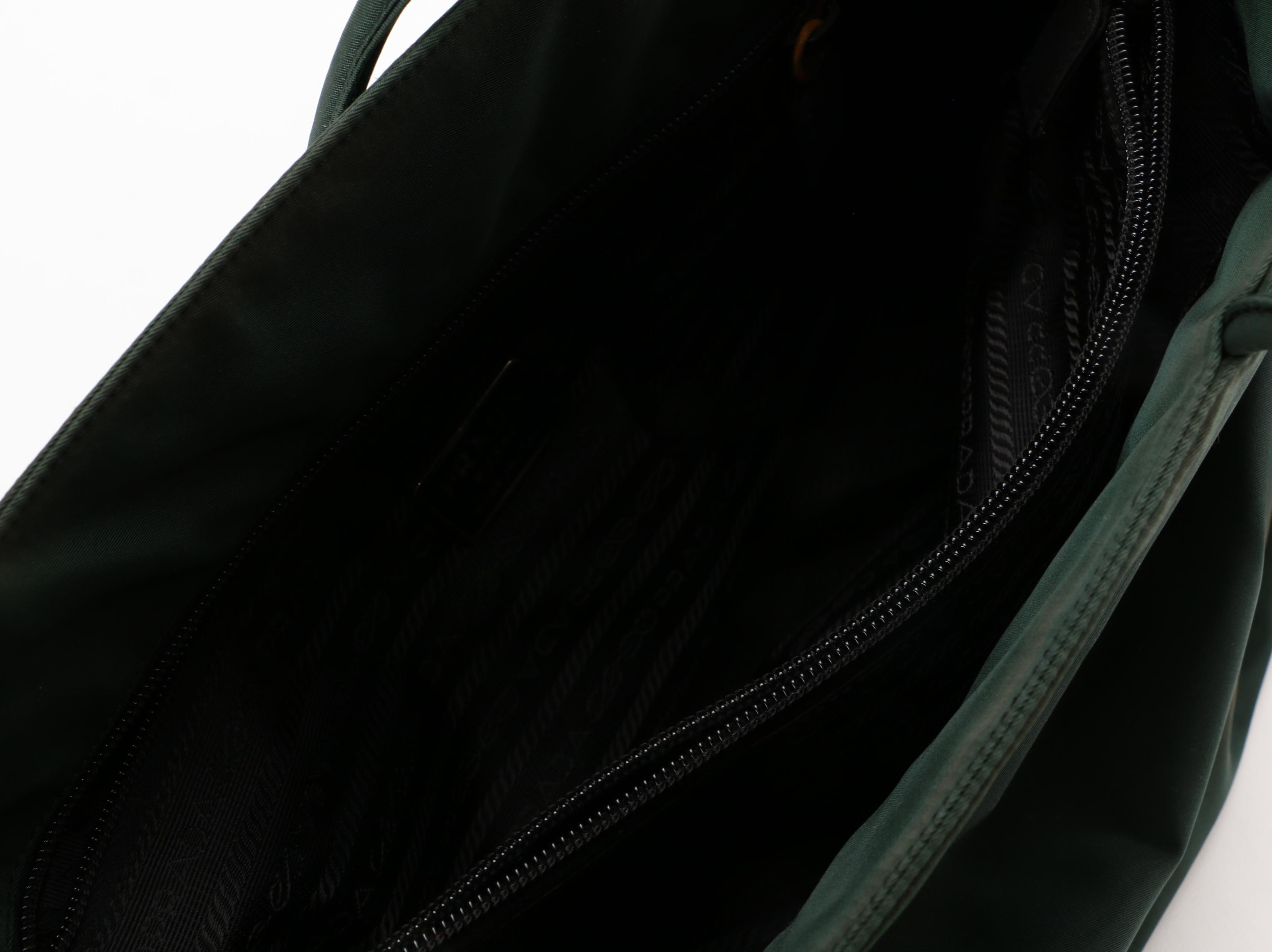 Prada Tessuto Tote in Dark Green Nylon