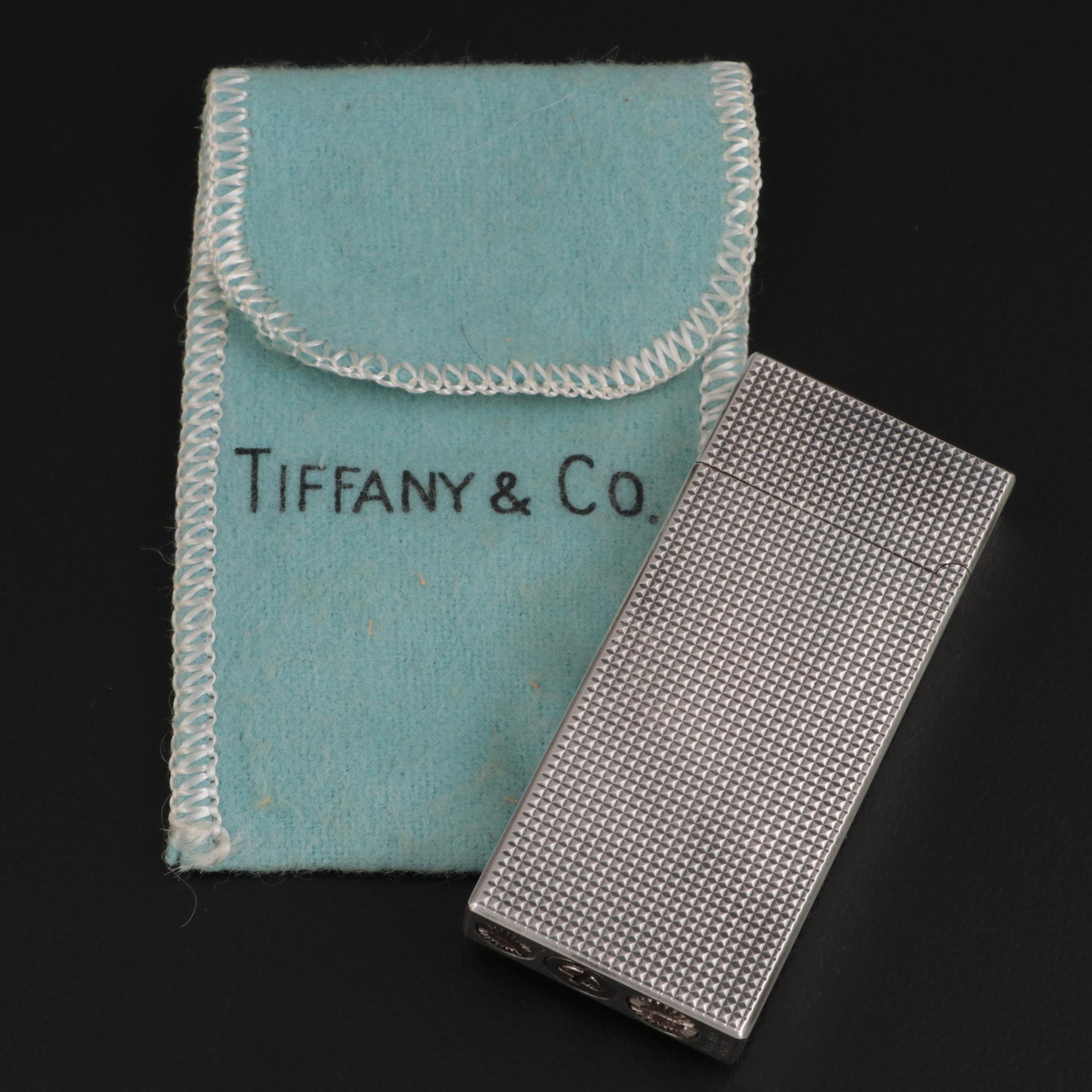 Tiffany & Co. Silver Tone Lighter with Pouch