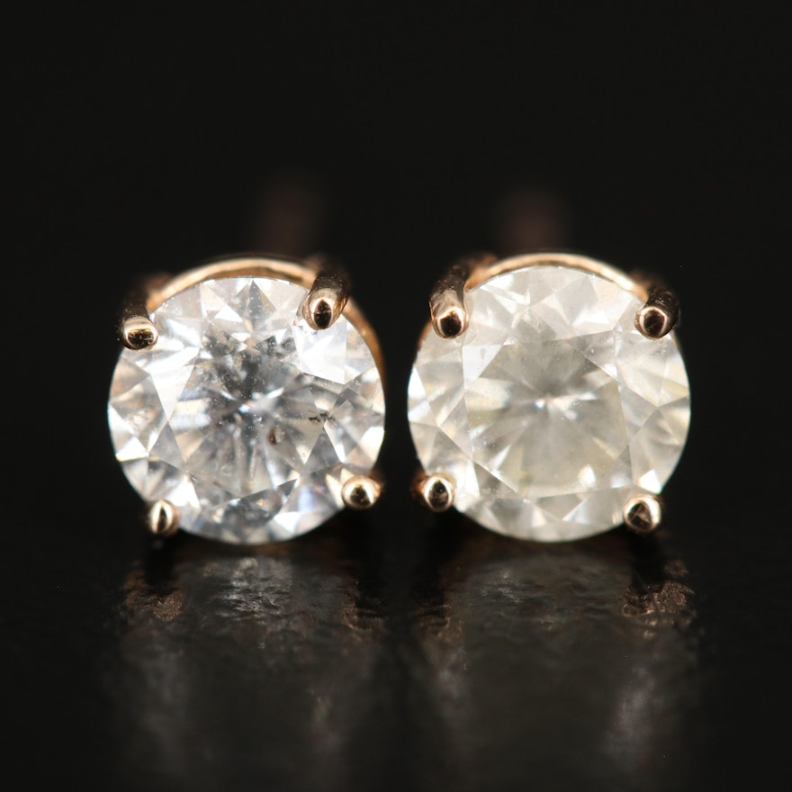 14K 1.15 CTW Diamond Stud Earrings