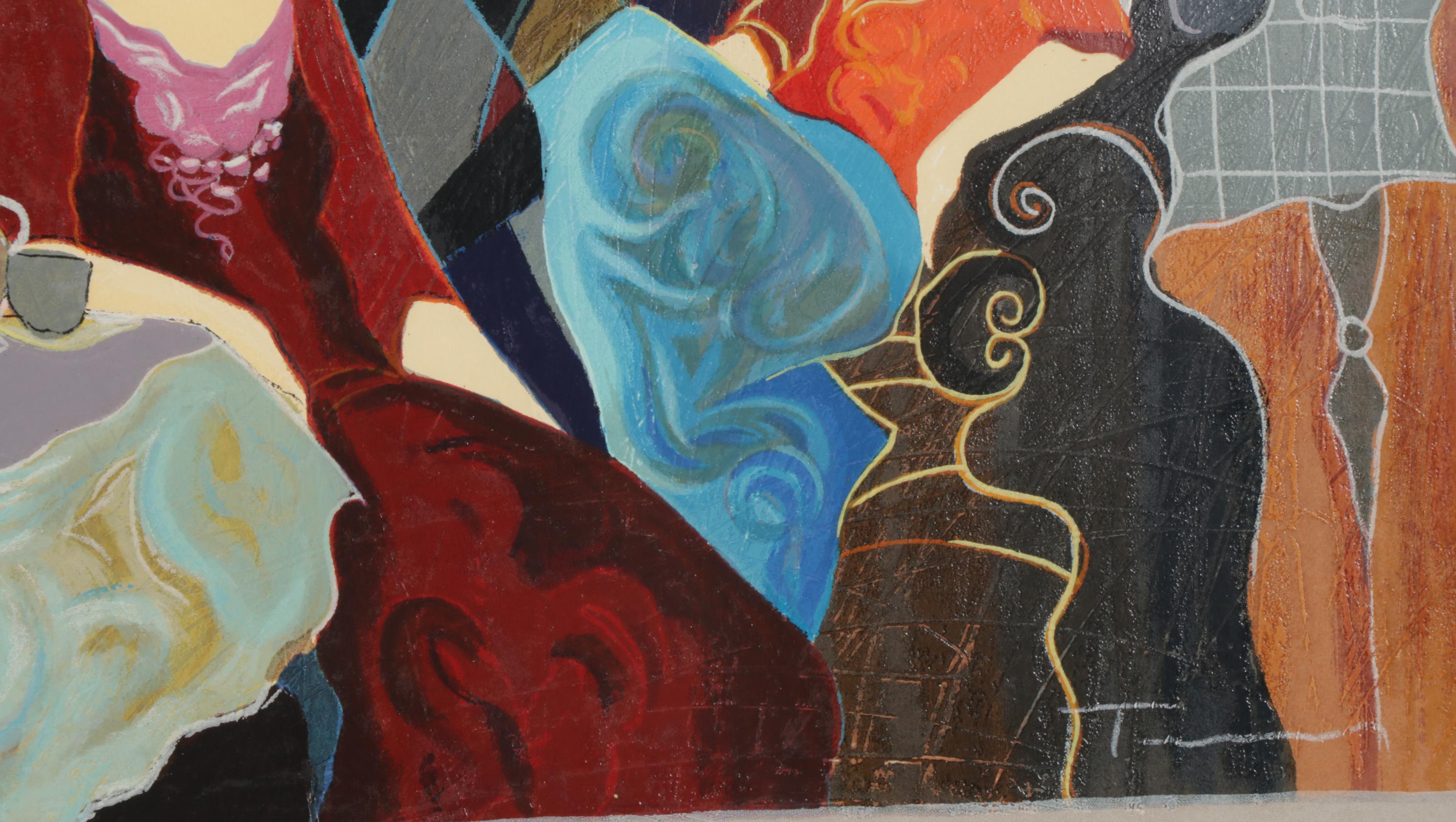 Itzchak Tarkay Serigraph "Ladies Tea," 1998