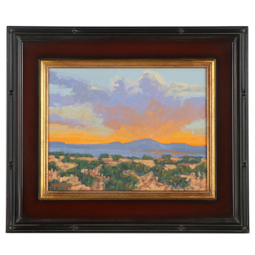 Marc A. Graison Landscape Oil Painting "Clearing Storm," 2021