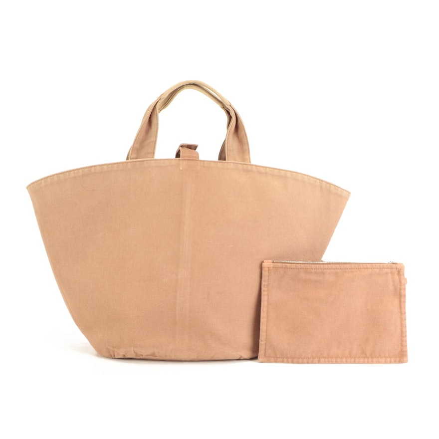 Hermès Panier de Plage Tote Bag in Brown Canvas