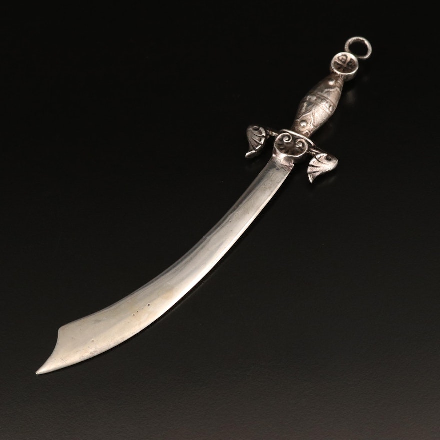 Sterling Silver Reduced Scale Scimitar Pendant