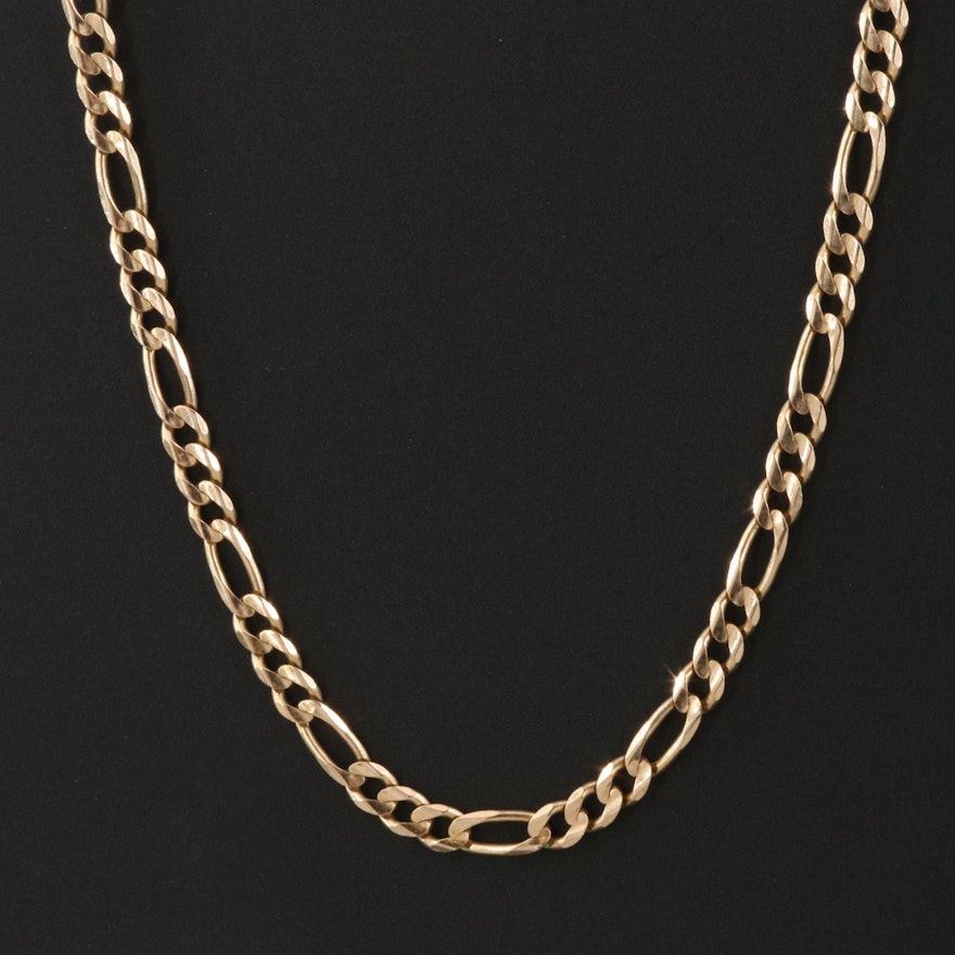14K Figaro Chain Necklace