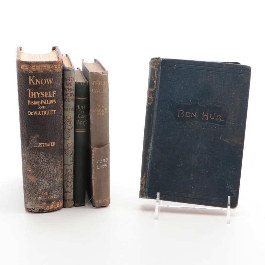 "Ben-Hur" by Lew Wallace and More Books, Late 19th to Mid-20th Century