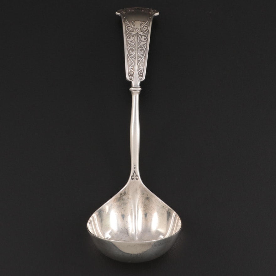 Starr & Marcus Sterling Silver Gravy Ladle, Mid to Late 19th Century