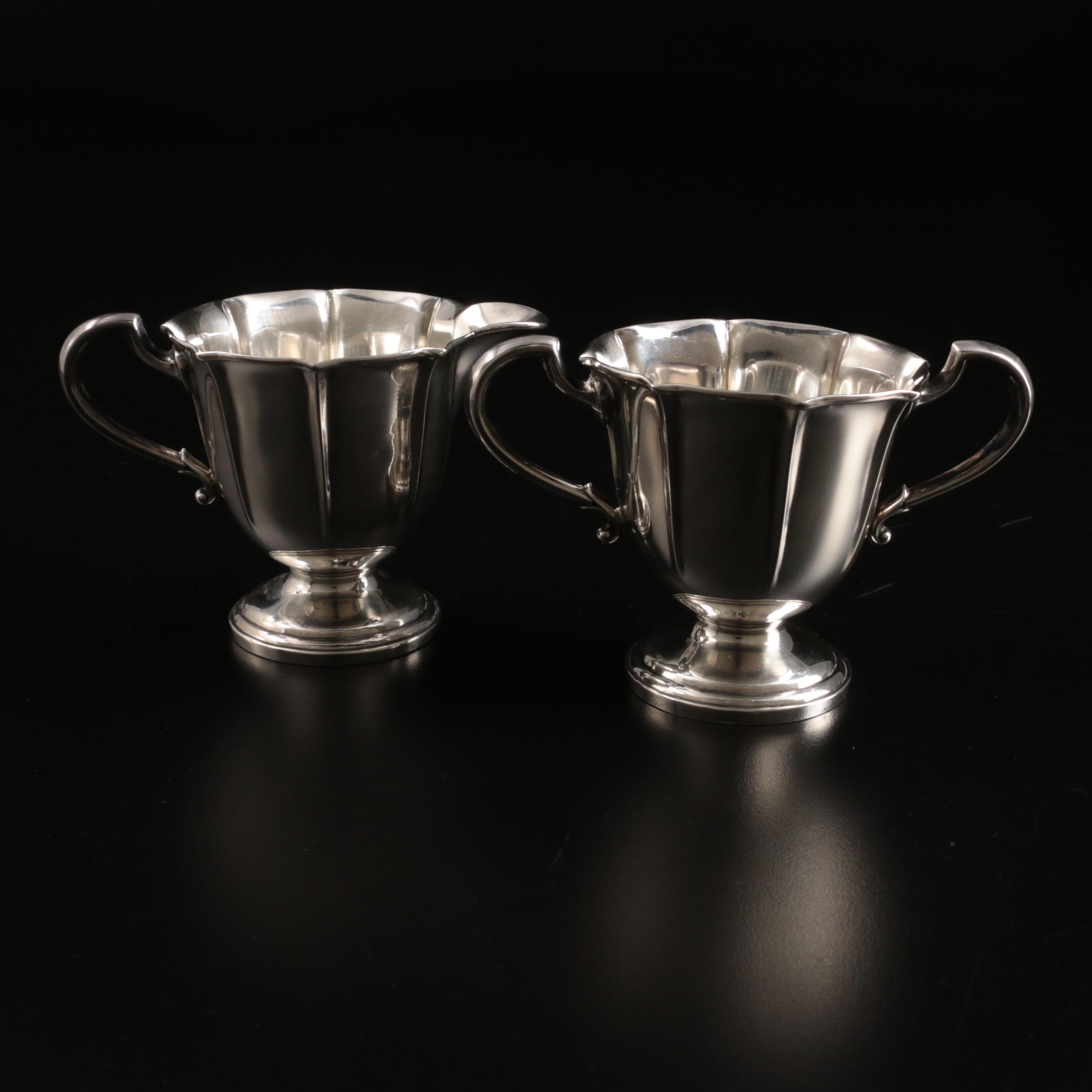 Webster Co. Sterling Silver Creamer and Open Sugar