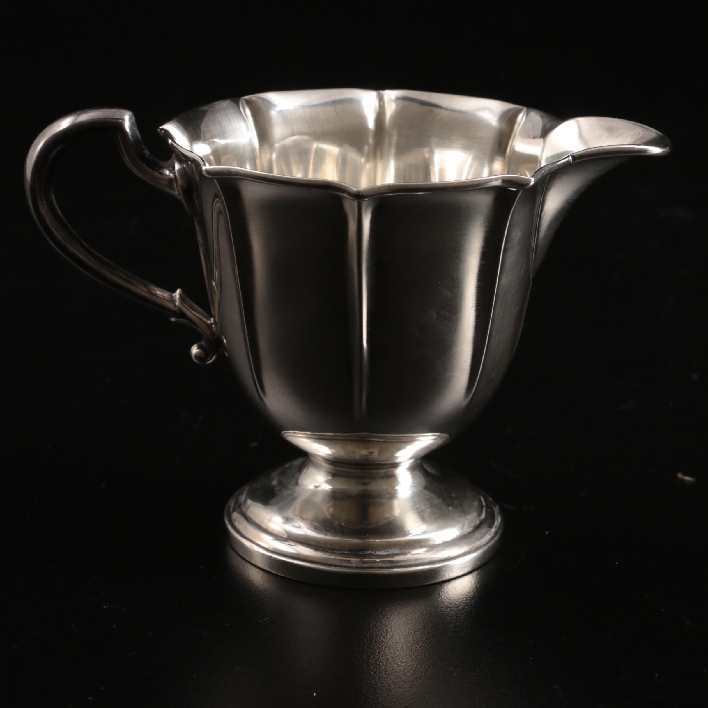 Webster Co. Sterling Silver Creamer and Open Sugar