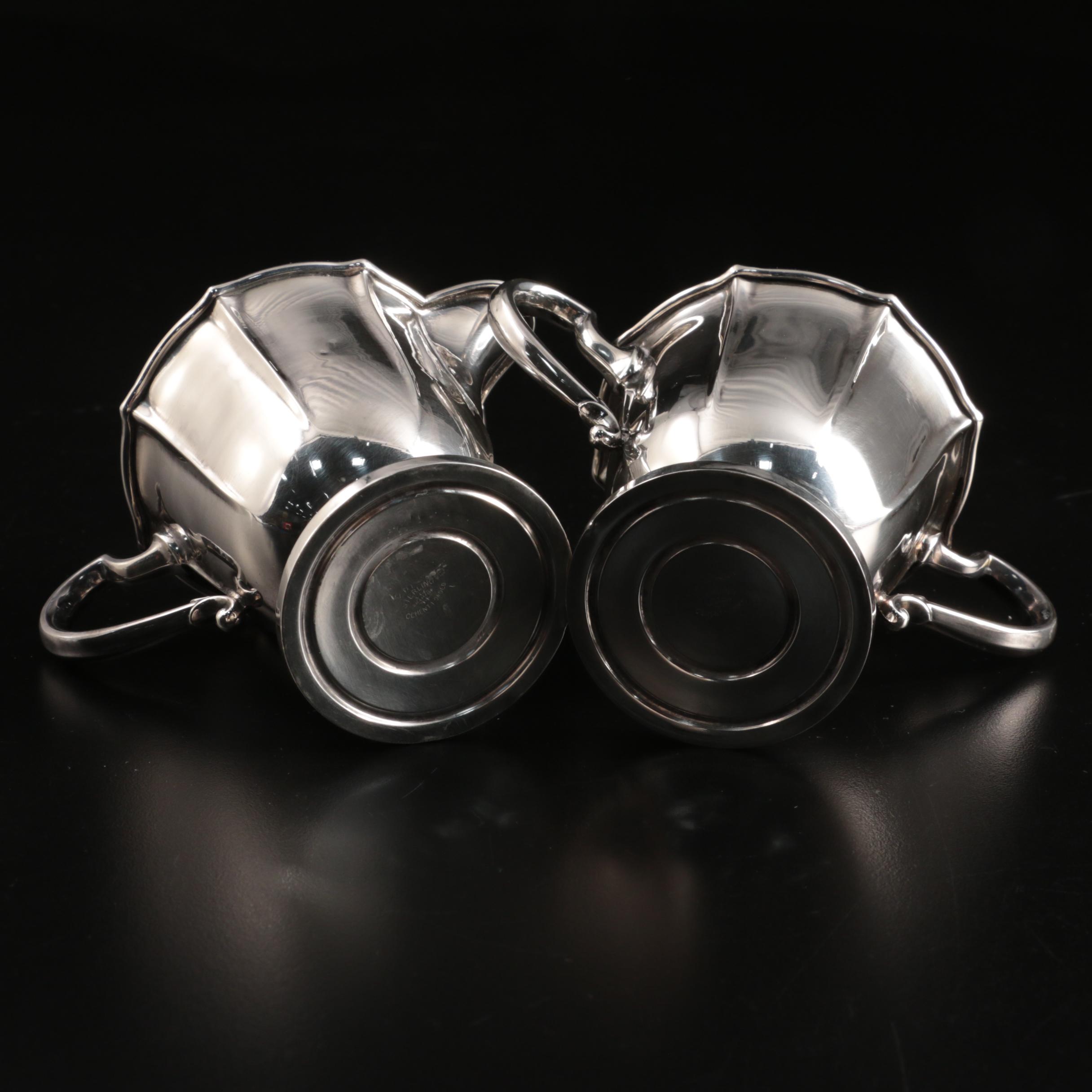 Webster Co. Sterling Silver Creamer and Open Sugar