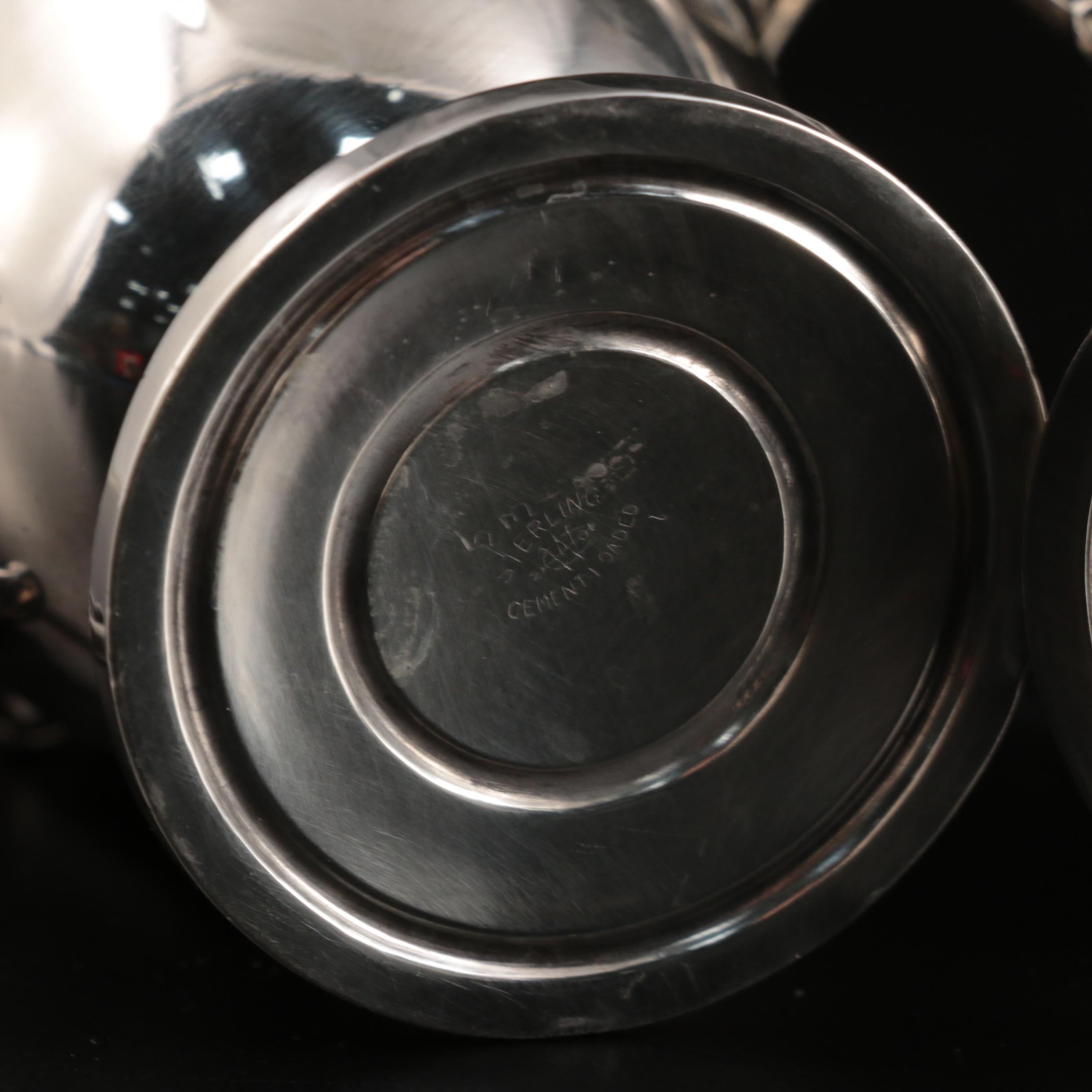 Webster Co. Sterling Silver Creamer and Open Sugar