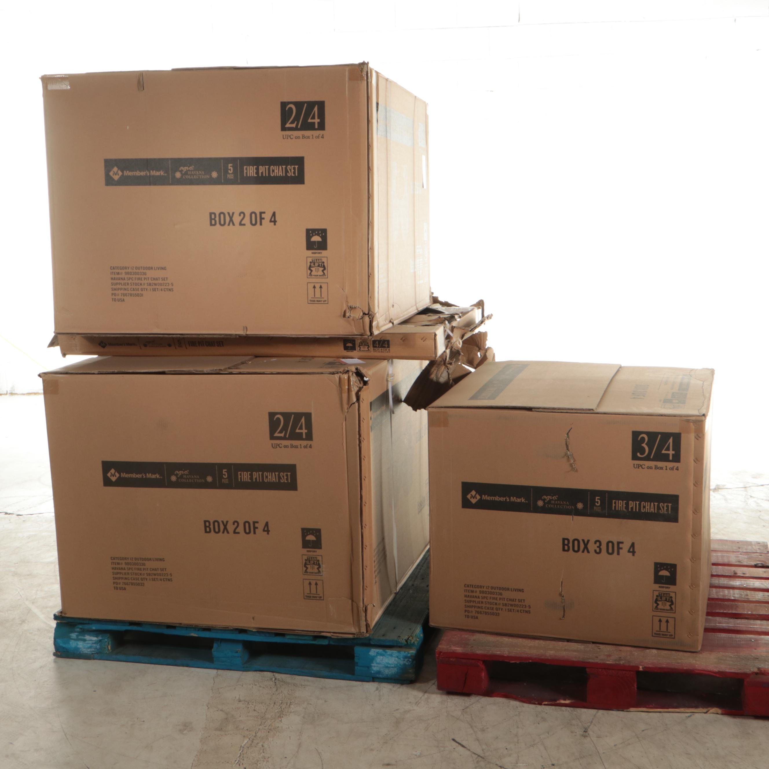 Agio "Havana" 5-Piece Fire Pit Chat Set, Incomplete