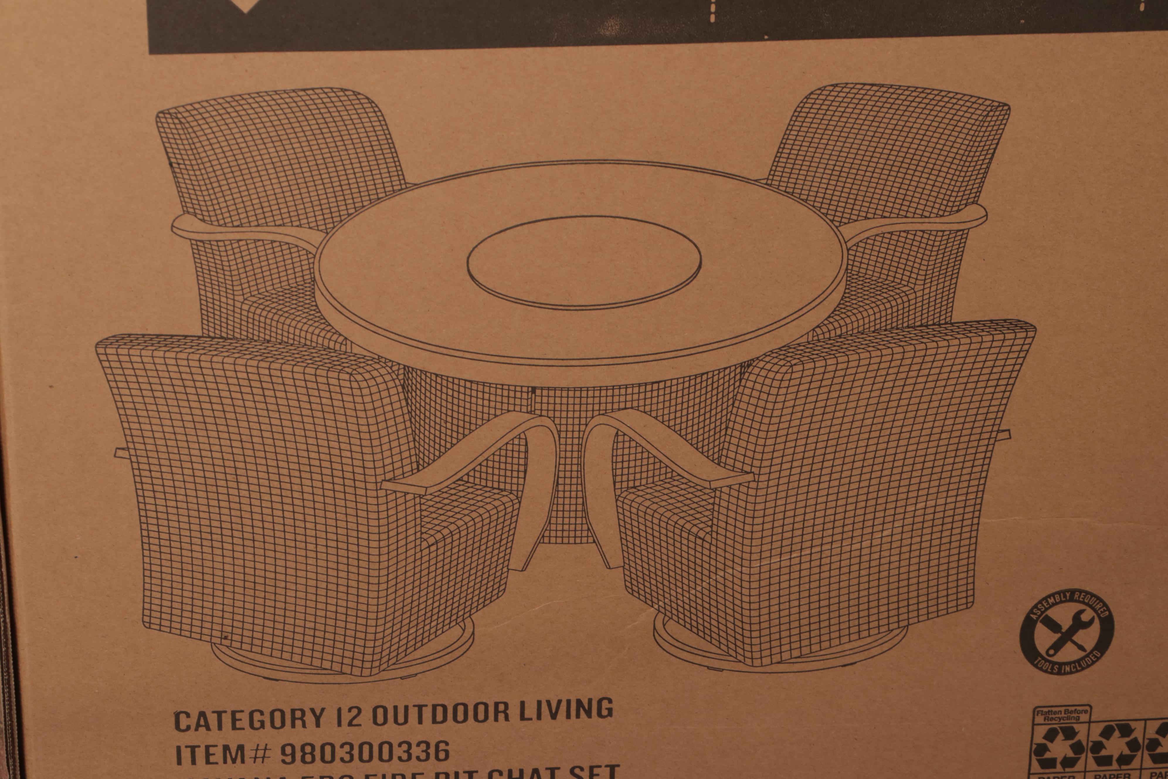 Agio "Havana" 5-Piece Fire Pit Chat Set, Incomplete