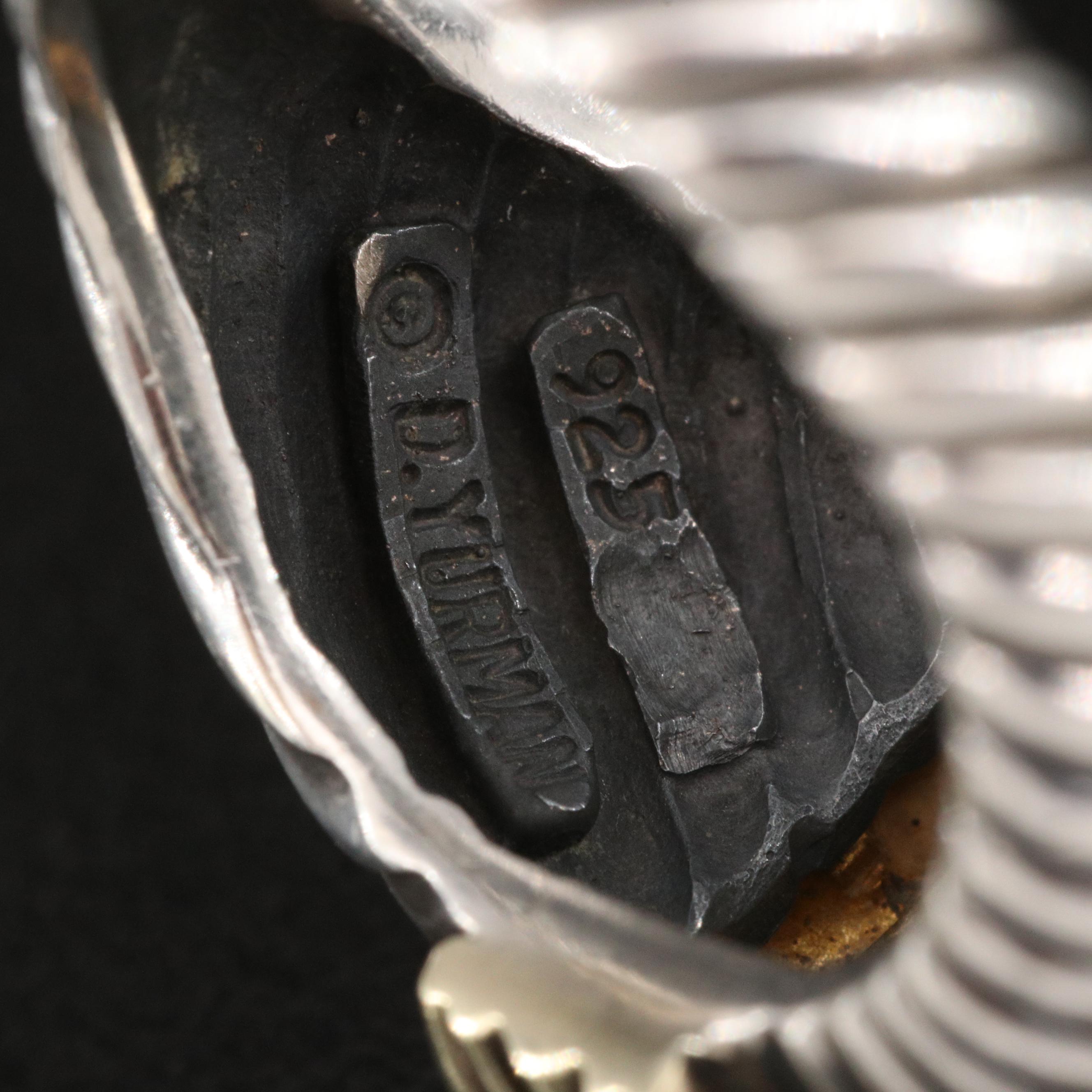 David Yurman Sterling Silver Topaz Cable Ring with 14K Accents