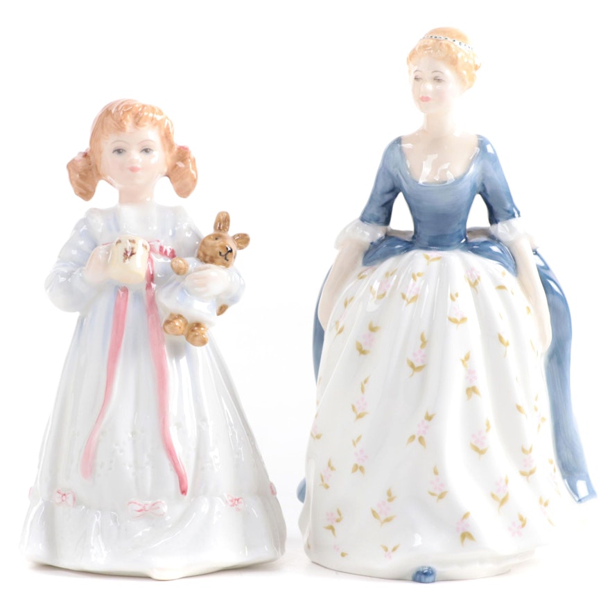 Royal Doulton "Bunny's Bedtime" and "Alison" Bone China Figurines