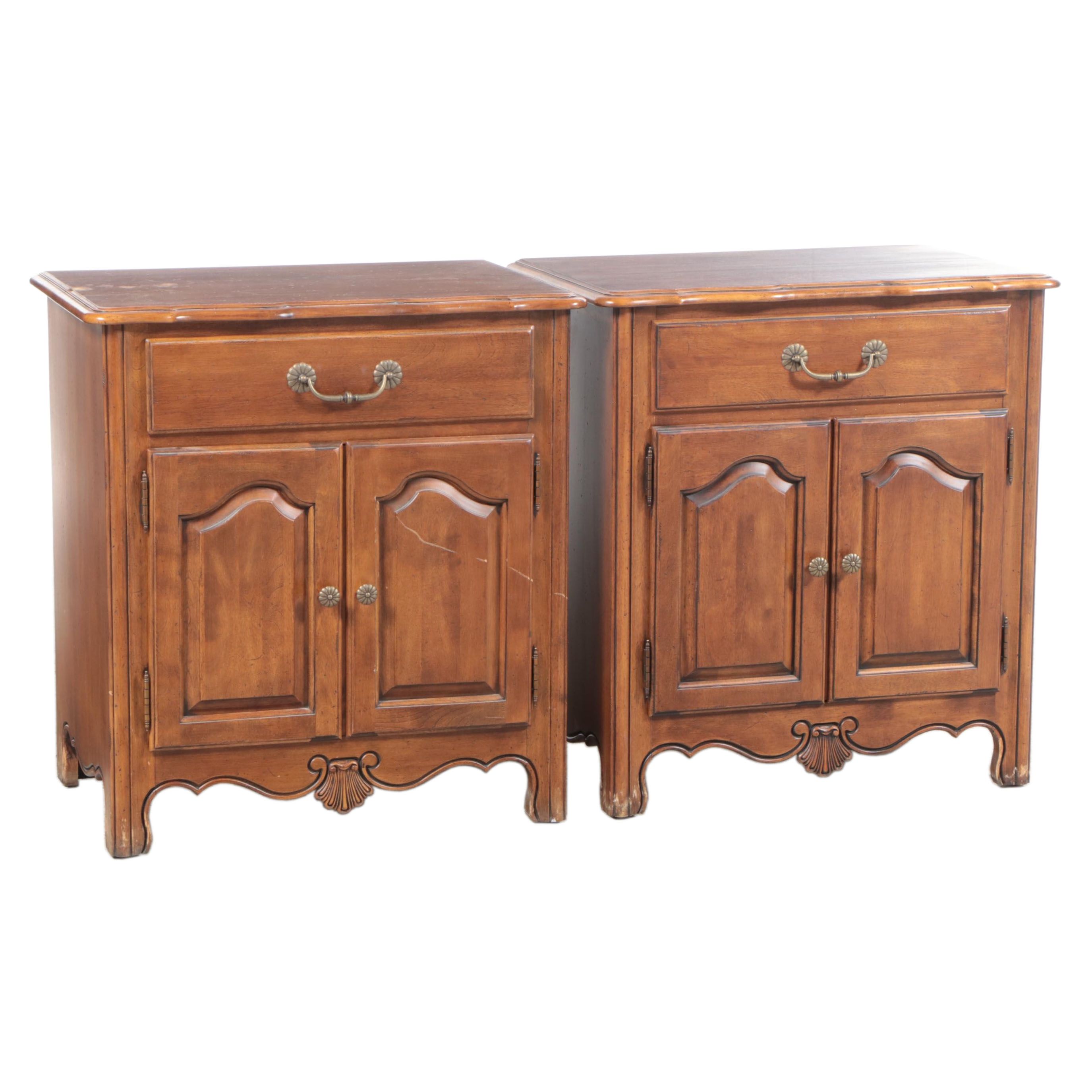 Pair of Ethan Allen "Country French" Birch Nightstands, Late 20th Century