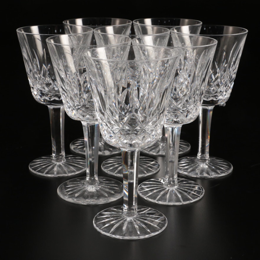 Waterford "Lismore" Crystal Claret Wine Glasses