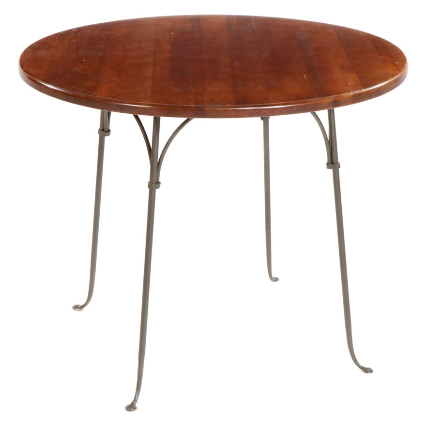 Charleston Forge Metal and Wood Top Round Table