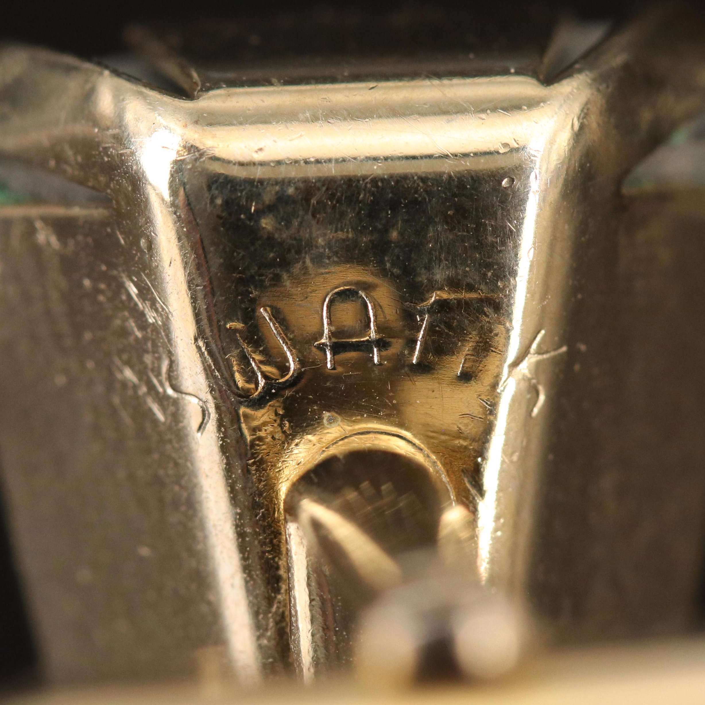 Cufflinks and Tie Clip Including Japanese Damascene Cufflinks