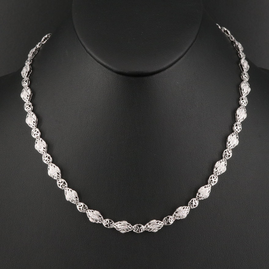 18K 1.00 CTW Diamond Necklace