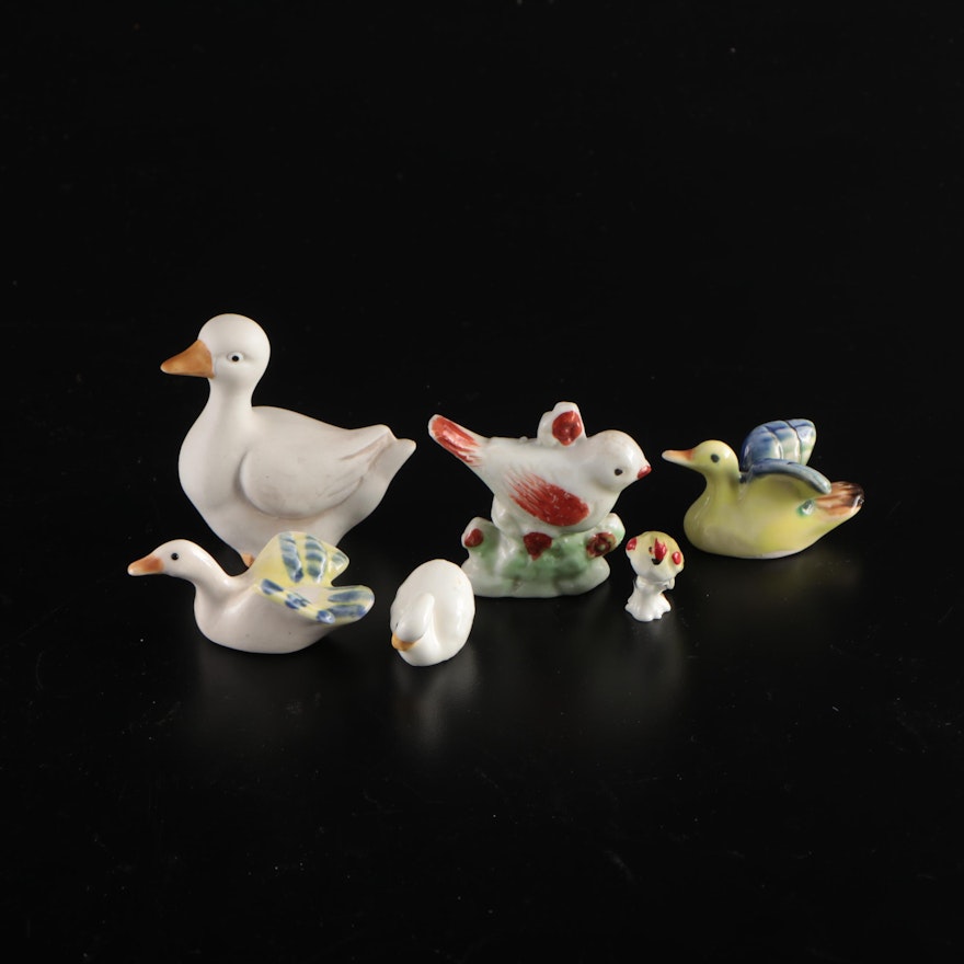 Bug House and Other Bone China Duck Figurines