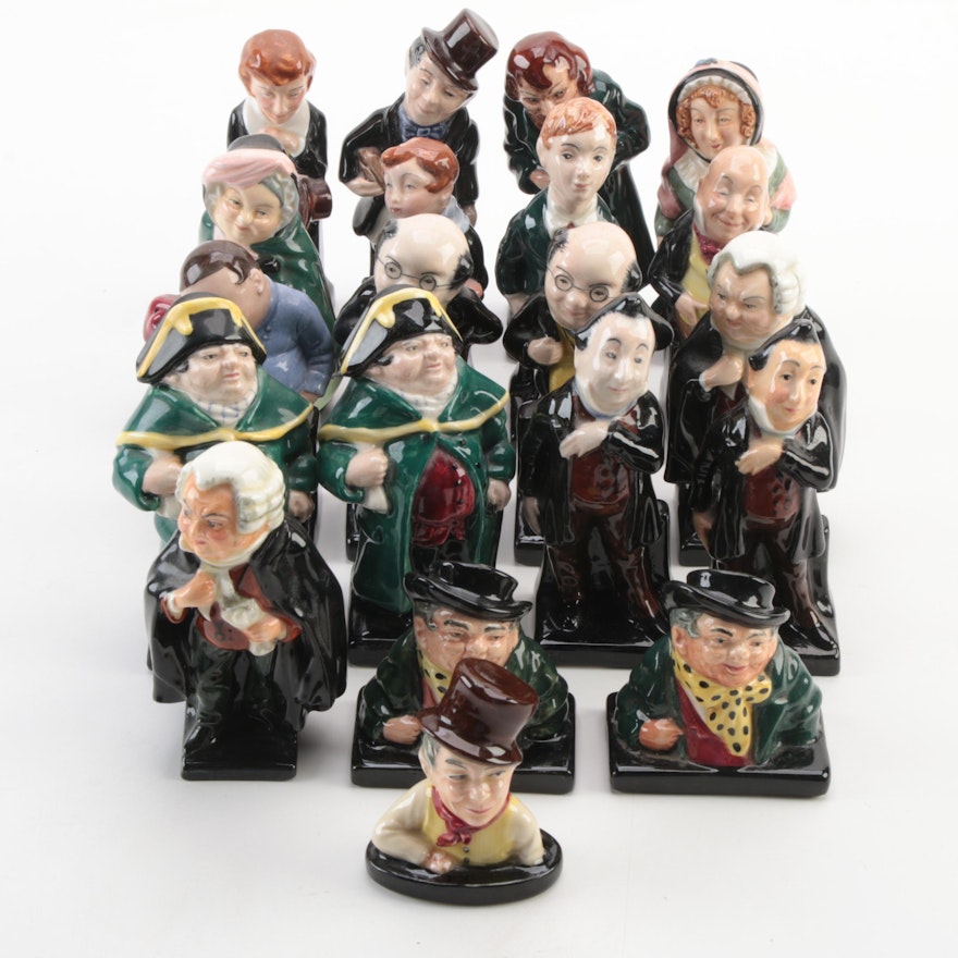 Royal Doulton "Tony Weller", "Bumble" and Other Bone China Character Figurines